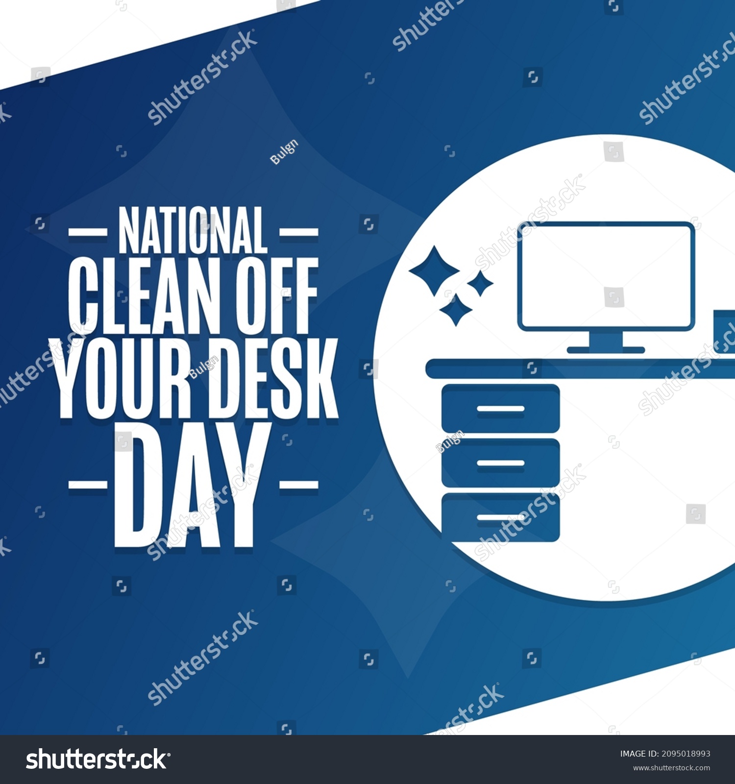 National Clean Off Your Desk Day Stock Vector (Royalty Free) 2095018993