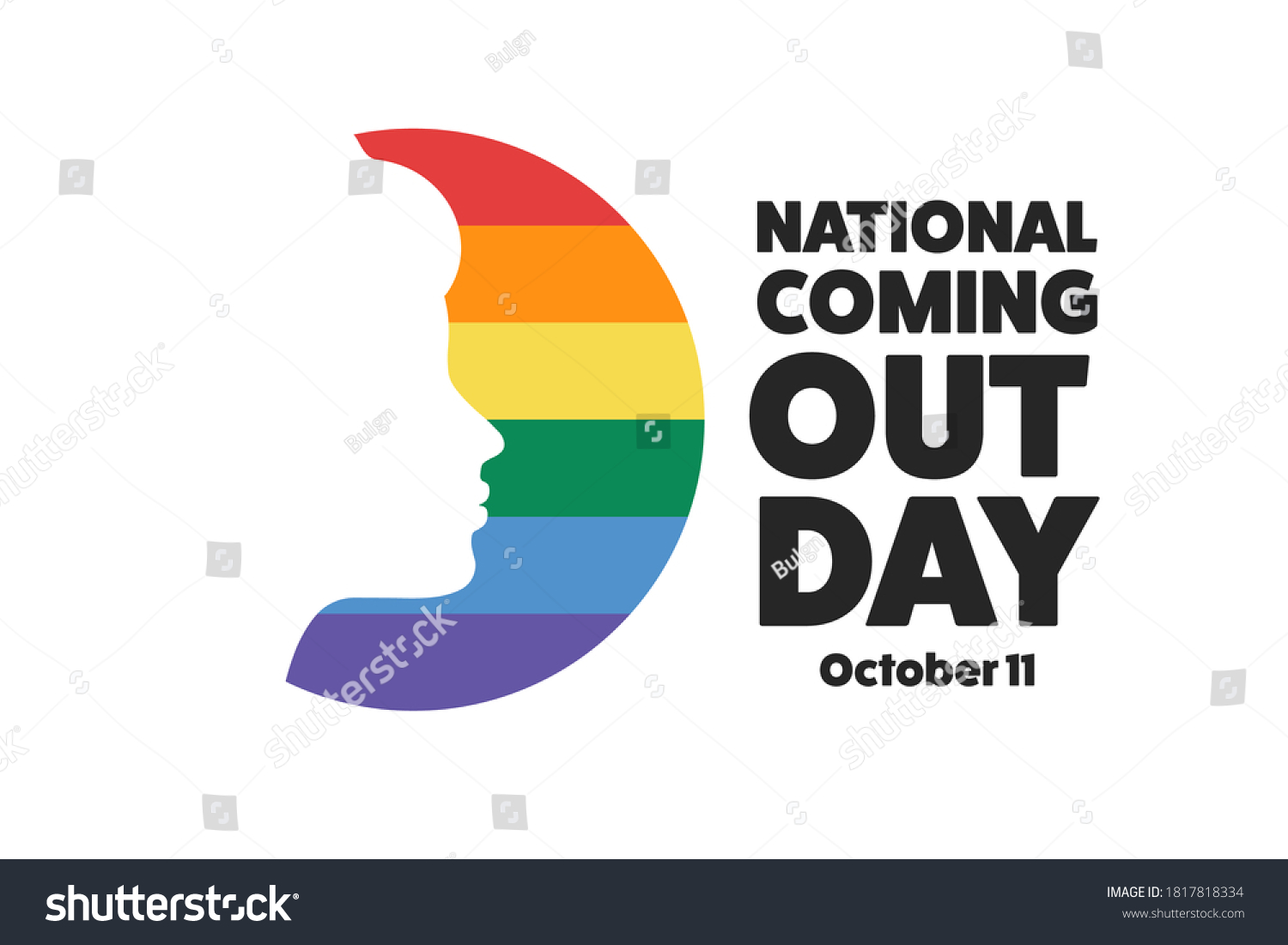 National Coming Out Day October 11 Stock Vector (Royalty Free) 1817818334