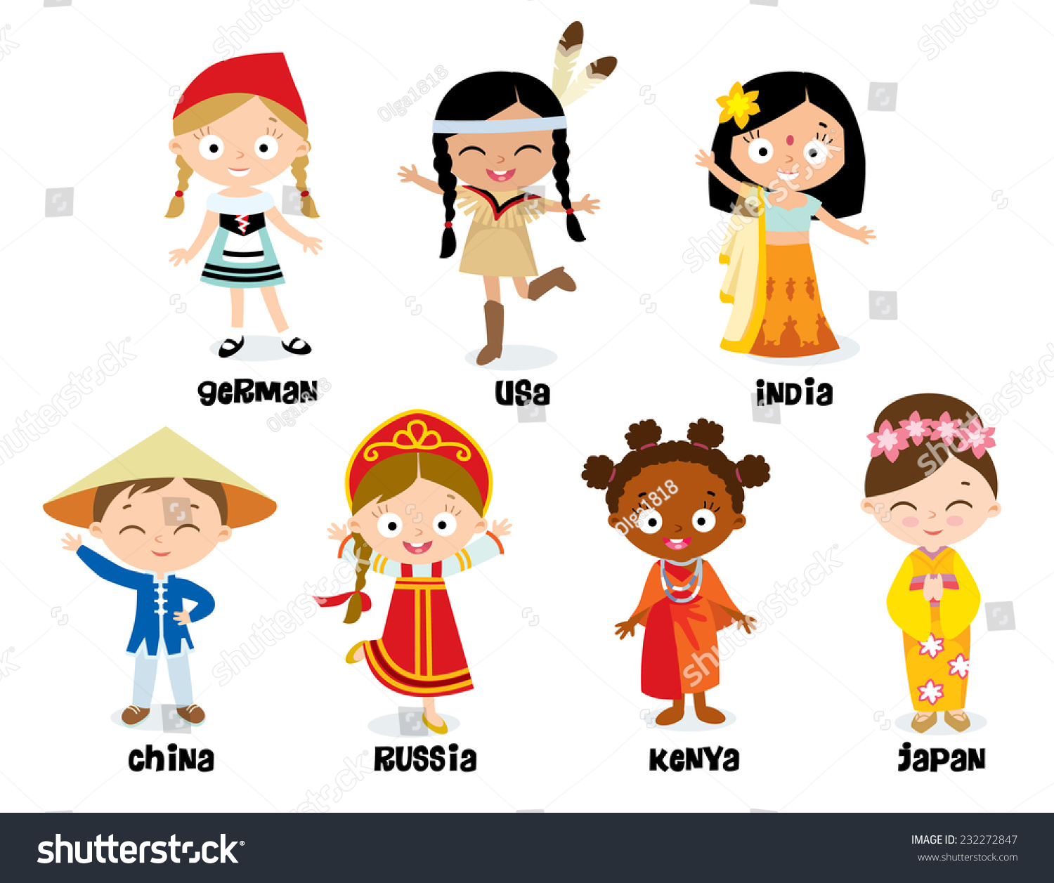 National Costumes Stock Vector 232272847 - Shutterstock