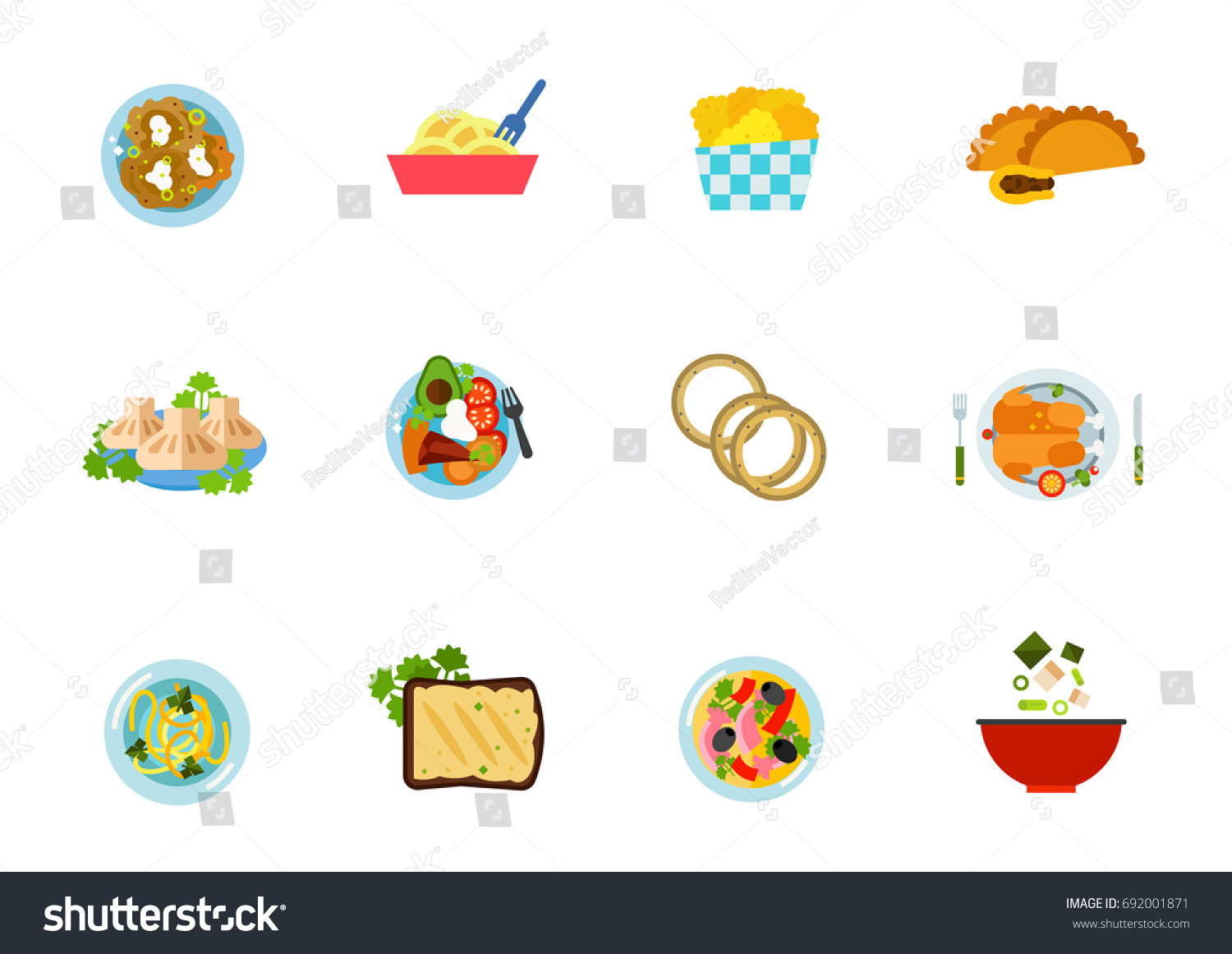 SVG of National cuisine icon set svg