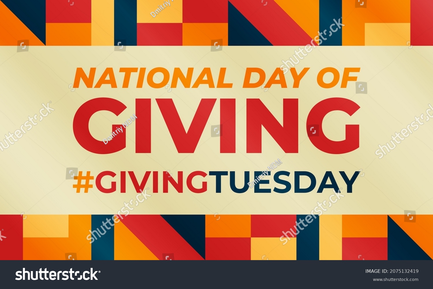 National Day Giving Givingtuesday Encourages Giving Stock Vector