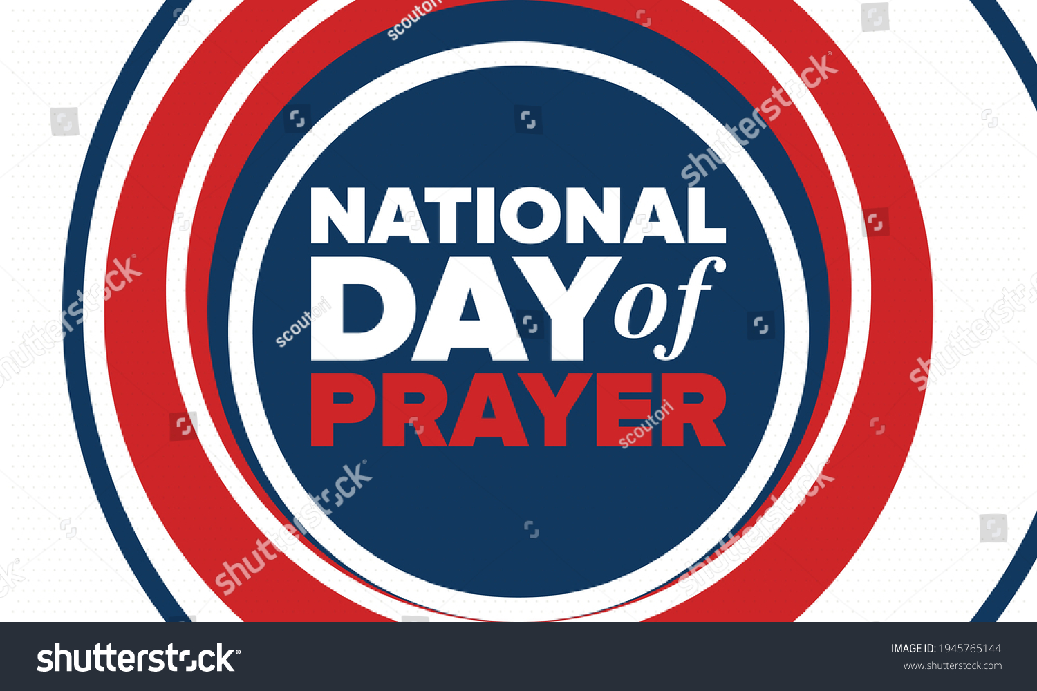 National Day Prayer United States First Stock Vector (Royalty Free ...