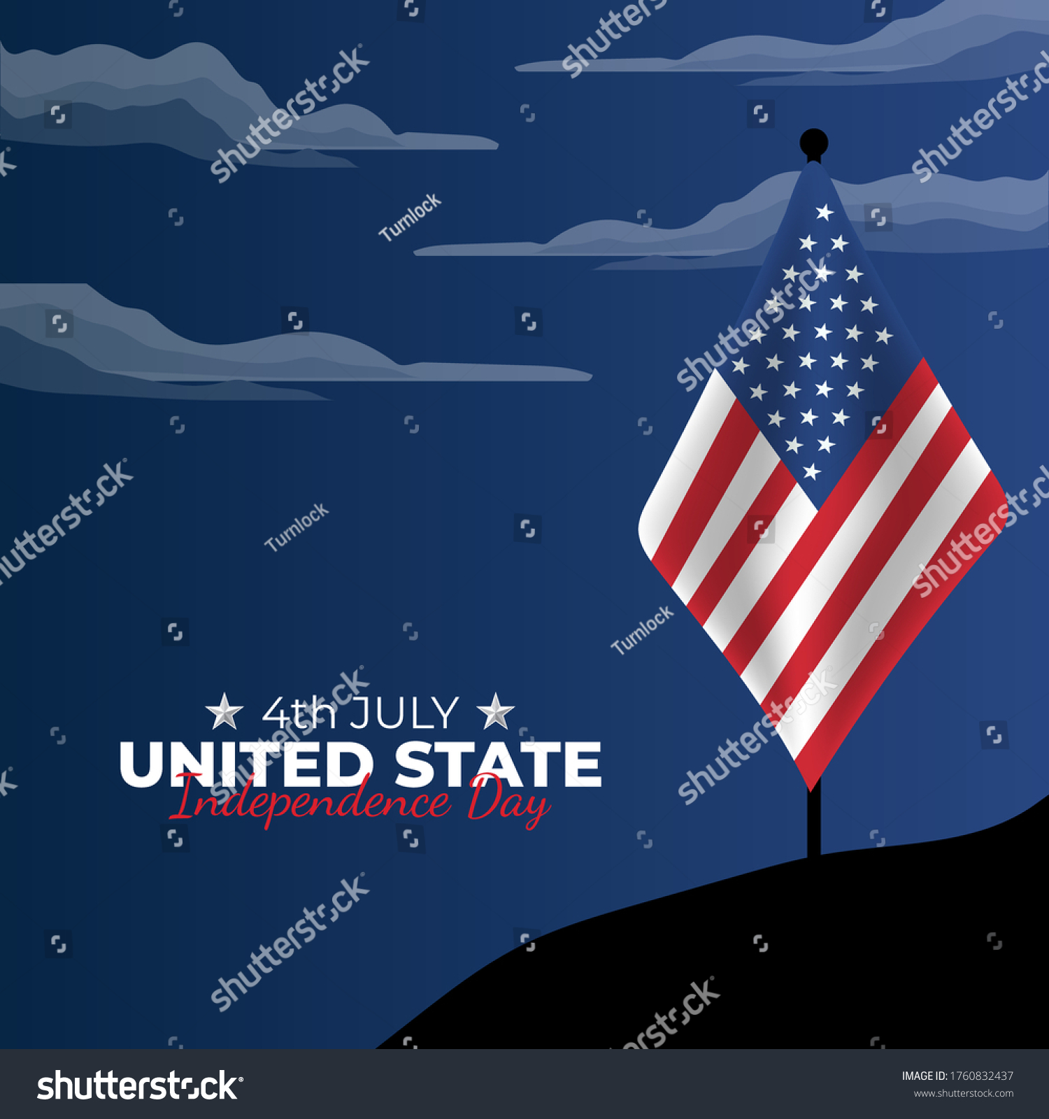 National Day United States America Fourth Stock Vector (Royalty Free