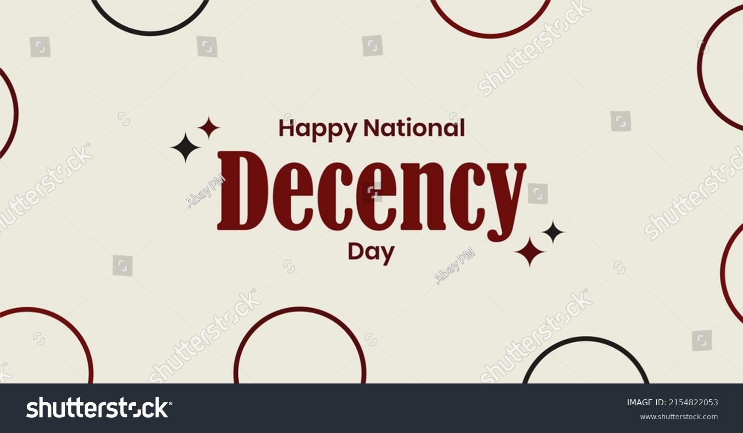 National Decency Day Holiday Concept Template Stock Vector (Royalty