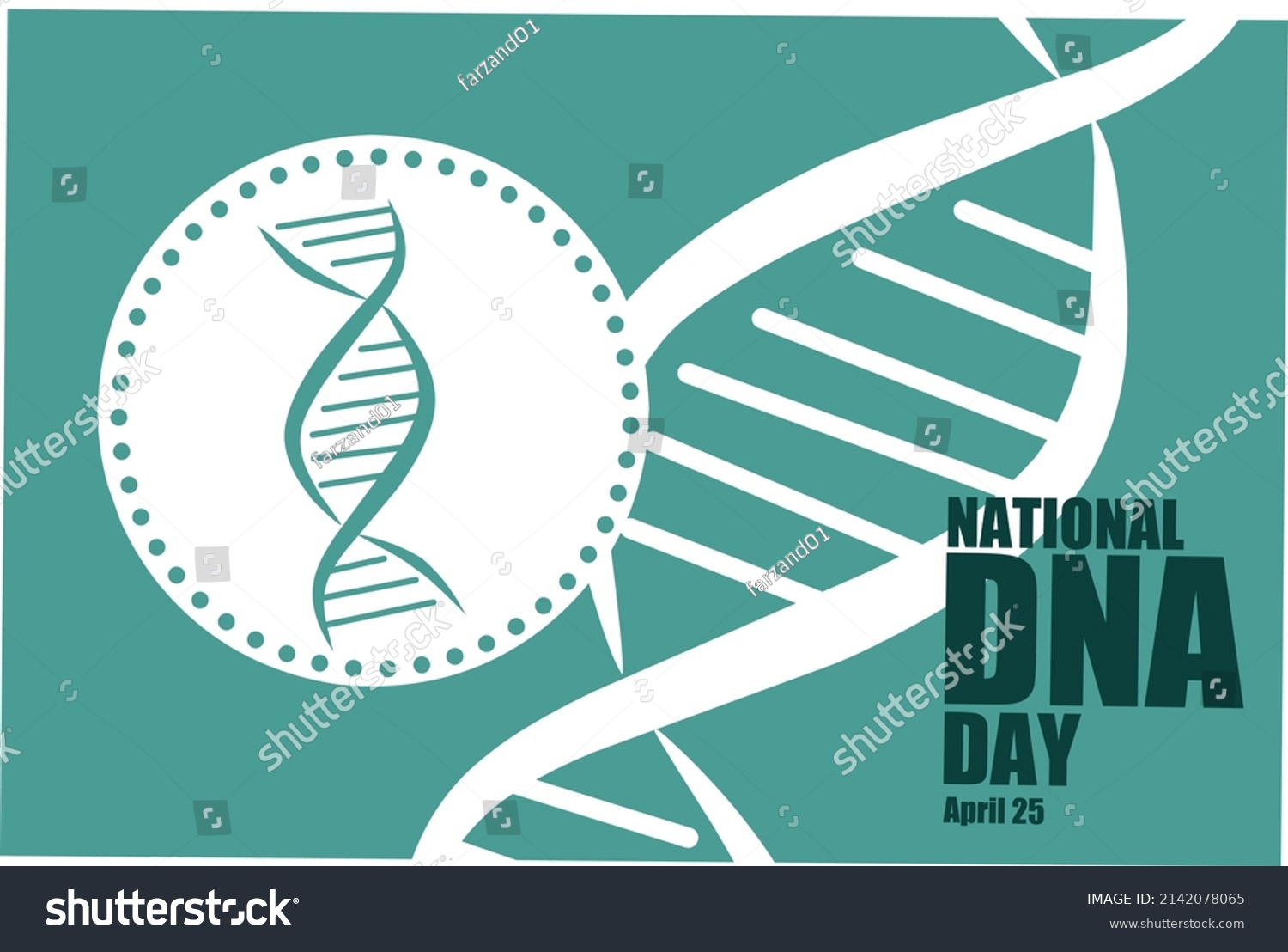 National Dna Day April 25 Vector Stock Vector (royalty Free) 2142078065 