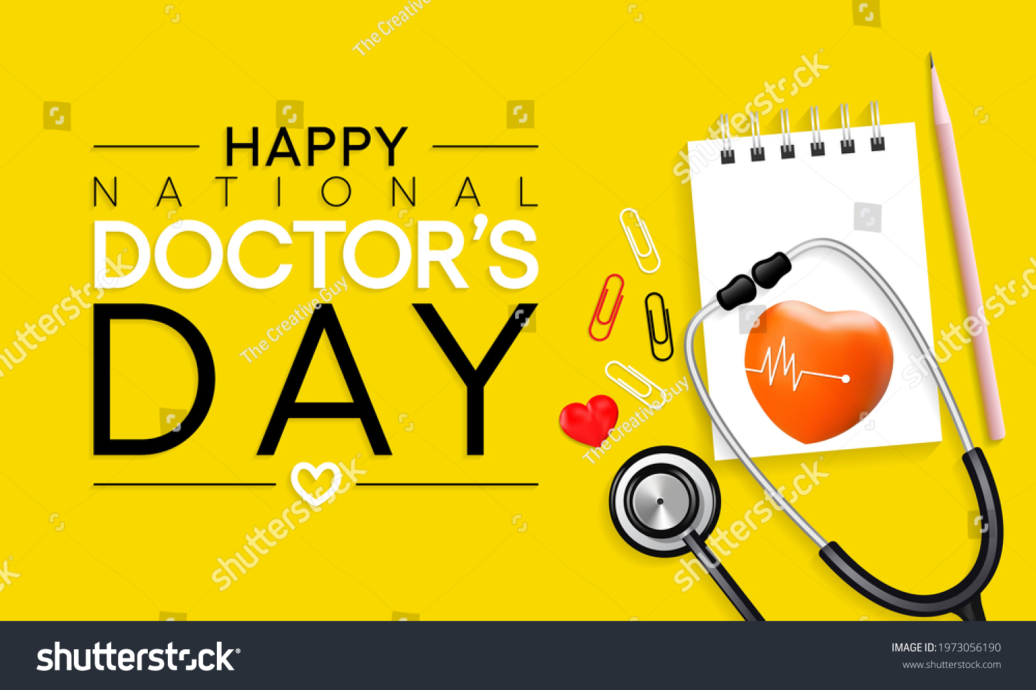 National Doctors Day Day Celebrated Appreciate Stock Vector (Royalty