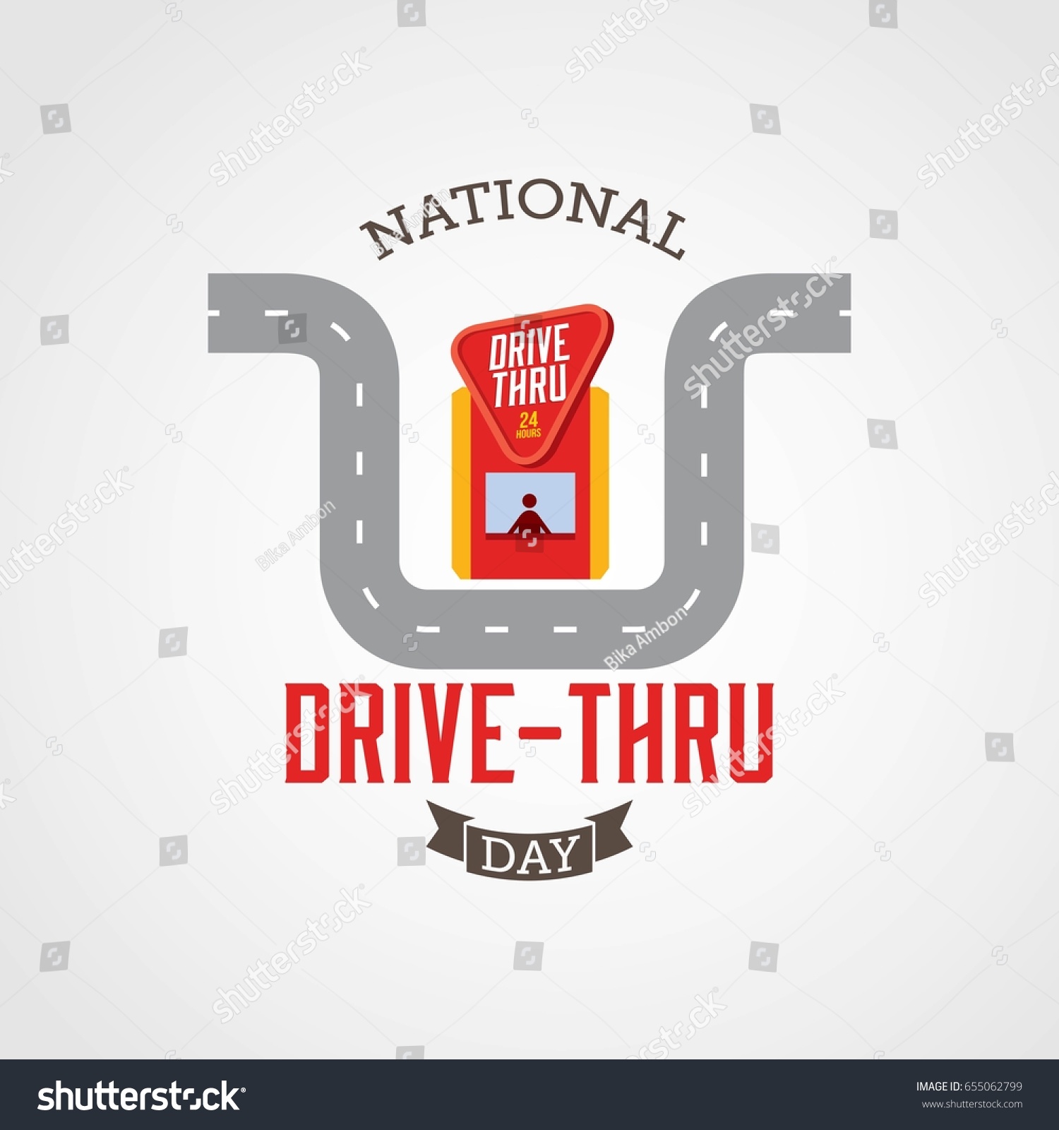 National Drive Thru Day Stock Vector (Royalty Free) 655062799