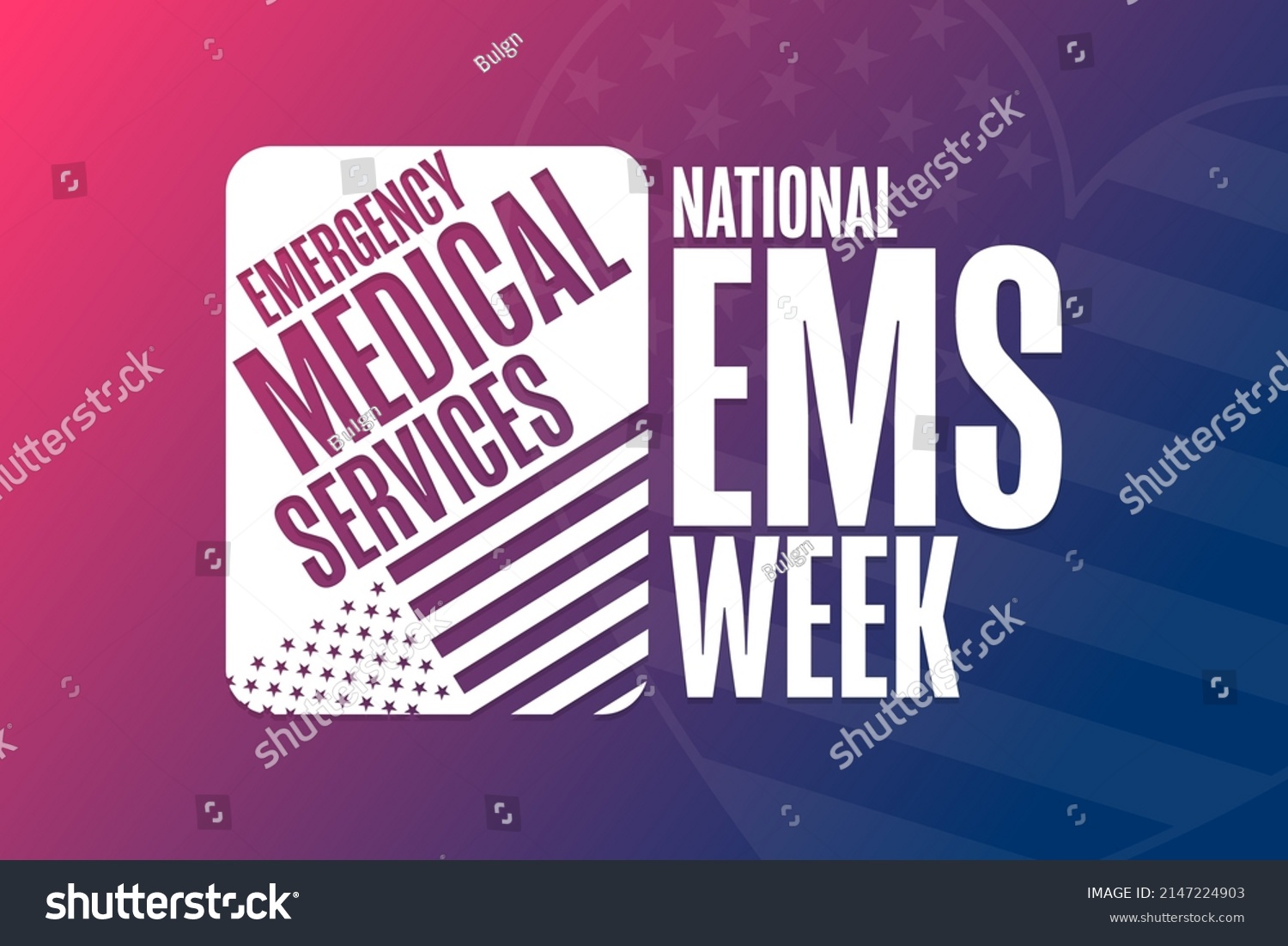 National Ems Week Emergency Medical Services Stock Vector (Royalty Free