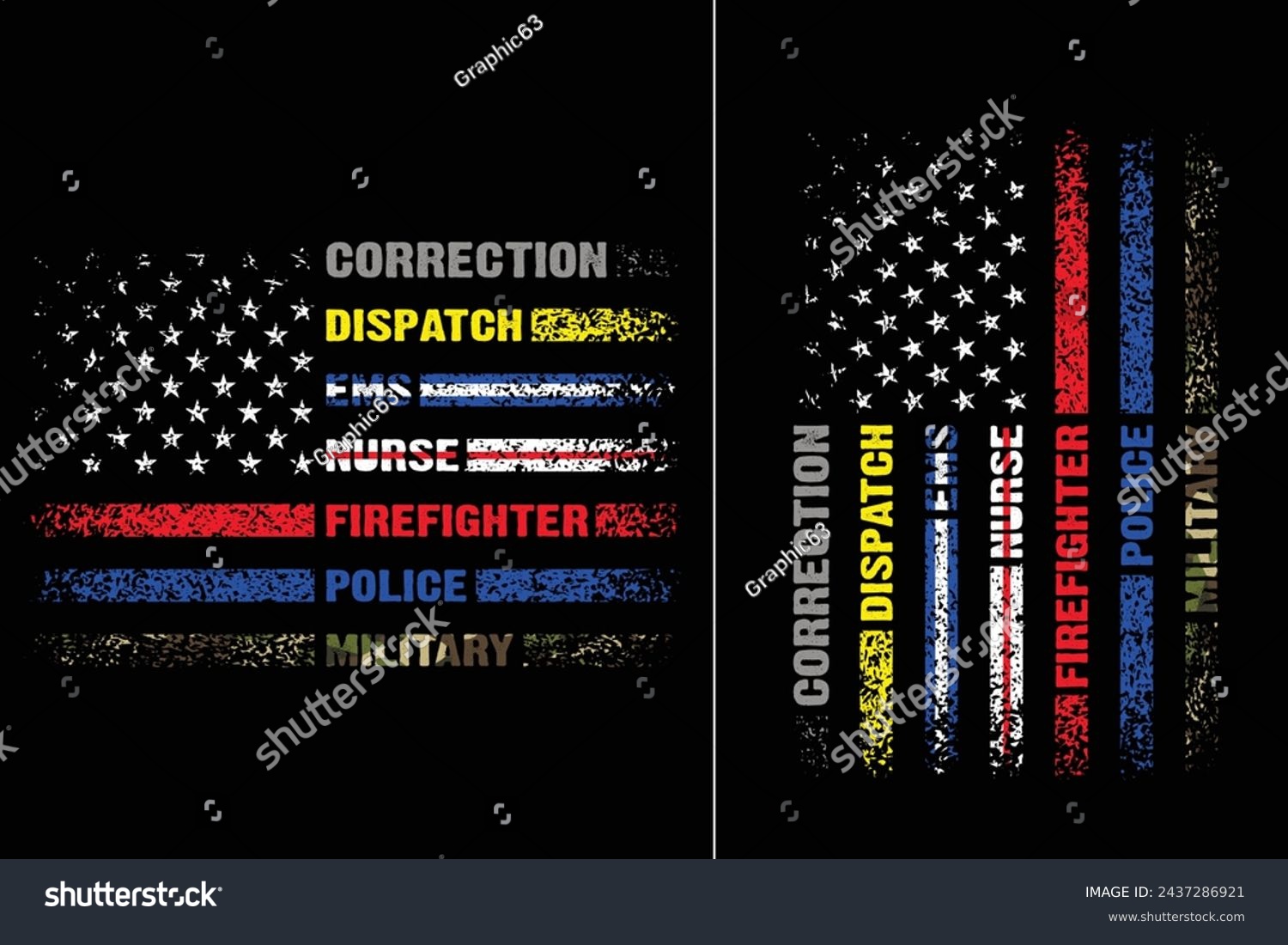 SVG of National First Responders Flag.I Support First Responders Flag.Distressed American Flag Police Military Firefighter Nurse Ems Dispatch Correction Design For T Shirt Poster Banner Backround Vector. svg