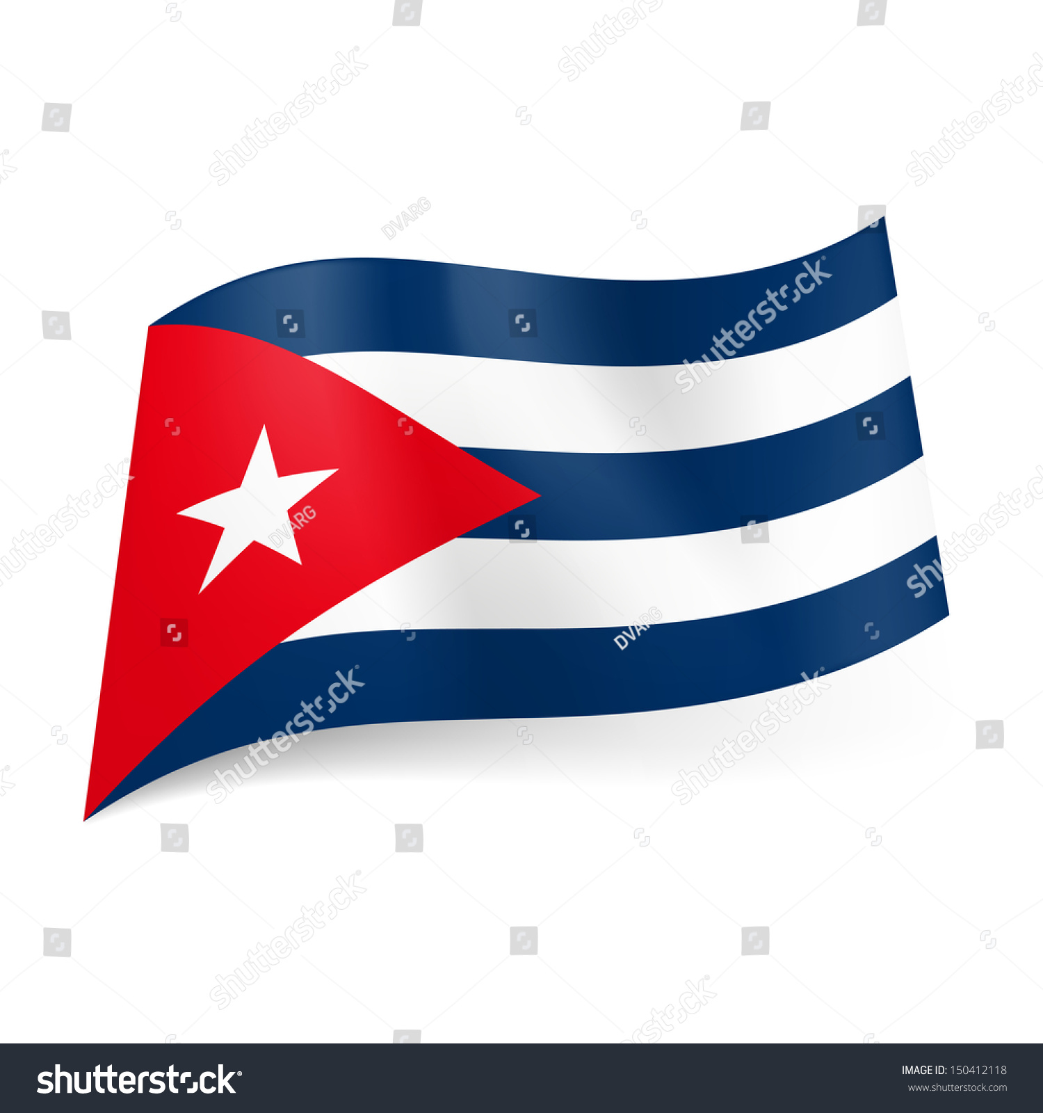 National Flag Cuba Blue White Stripes Signs Symbols Objects