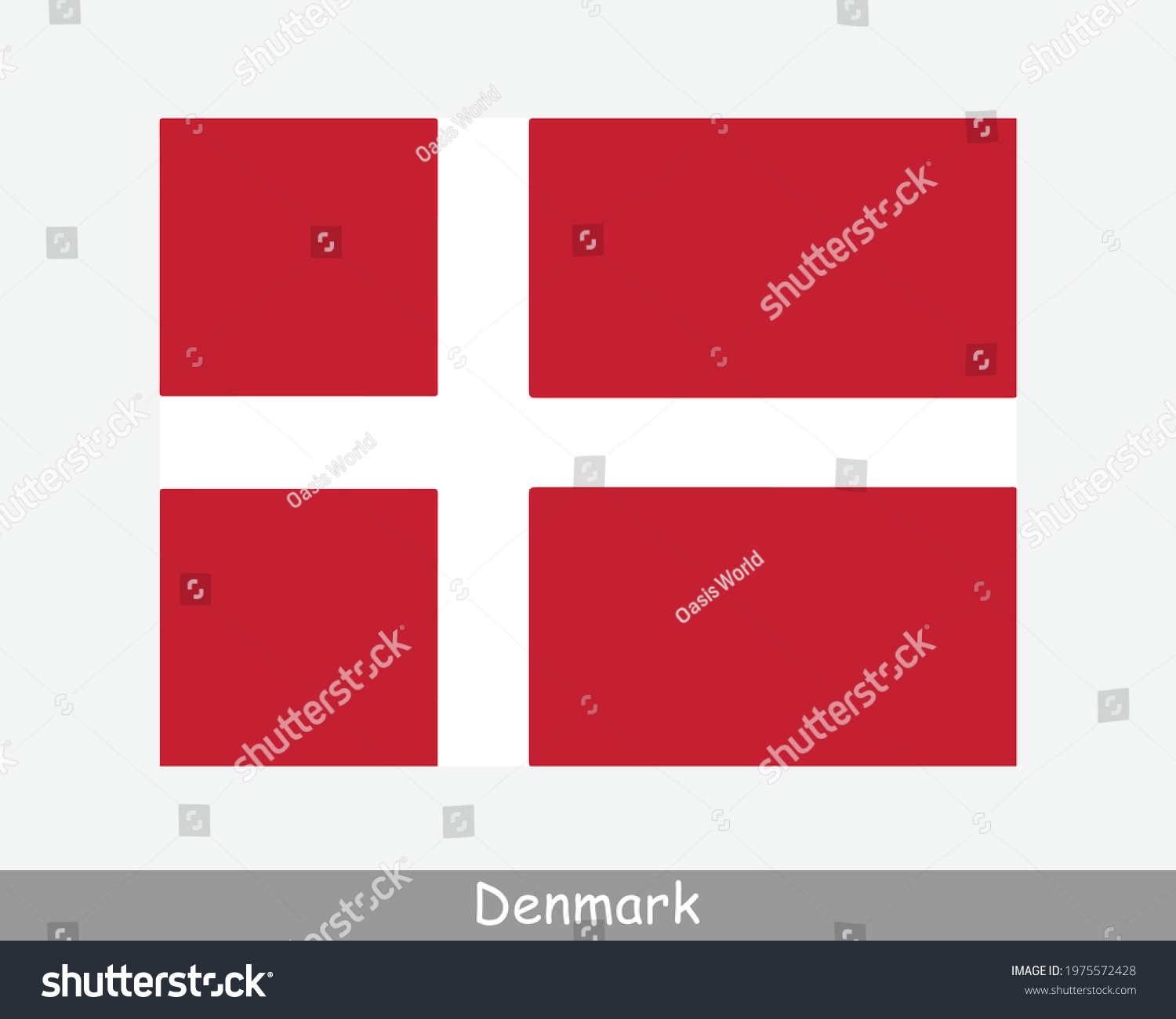 SVG of National Flag of Denmark. Danish Country Flag. Kingdom of Denmark Detailed Banner. EPS Vector Illustration Cut File svg