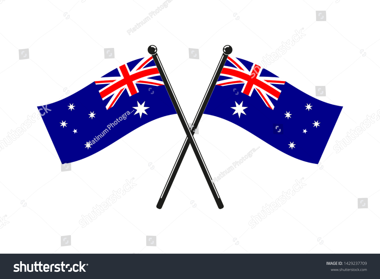 National Flags Australia Original Colours Proportions Stock Vector ...