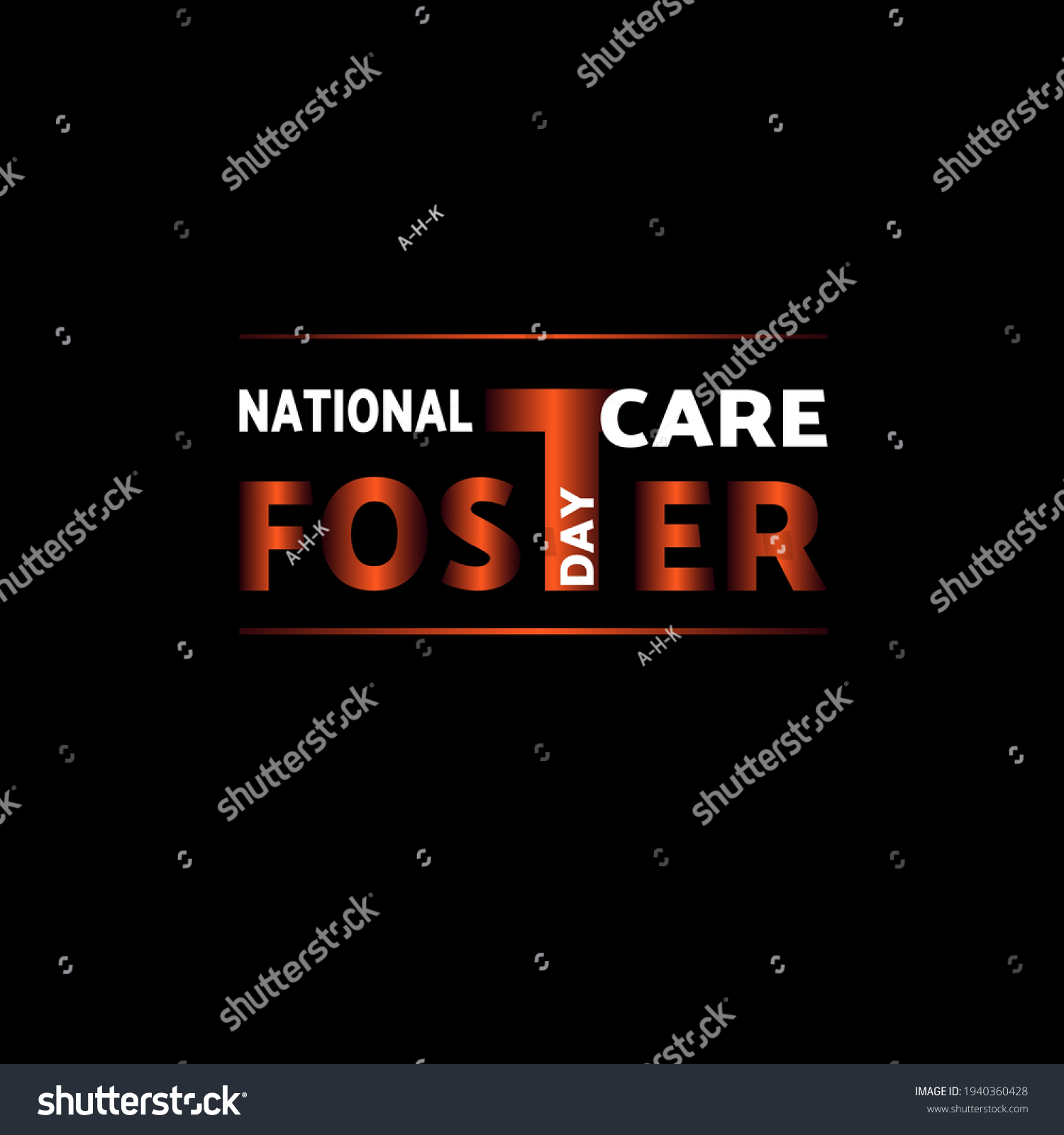 National Foster Care Day Geometric Design Stock Vector (Royalty Free