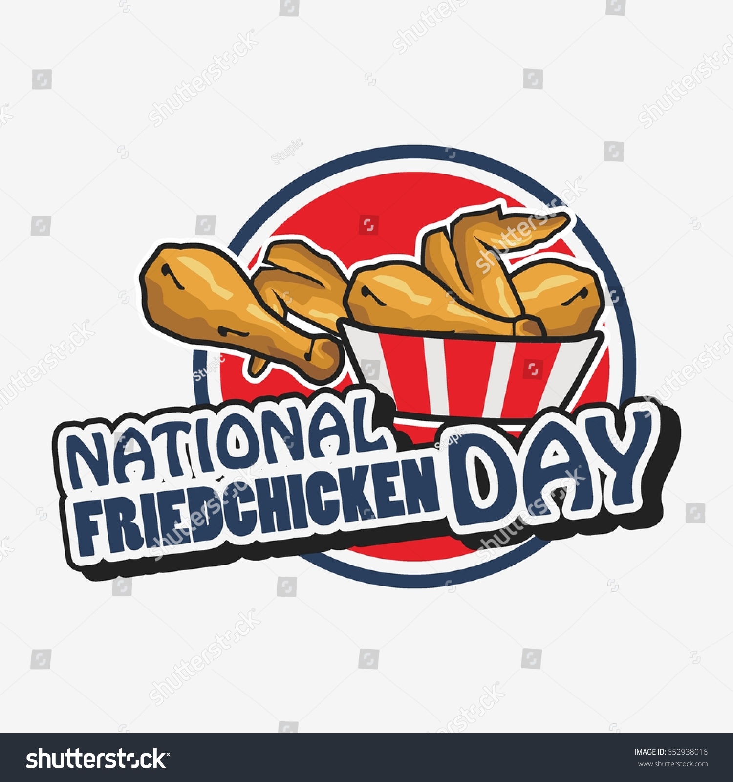 National Fried Chicken Day Illustration Stock Vector (Royalty Free