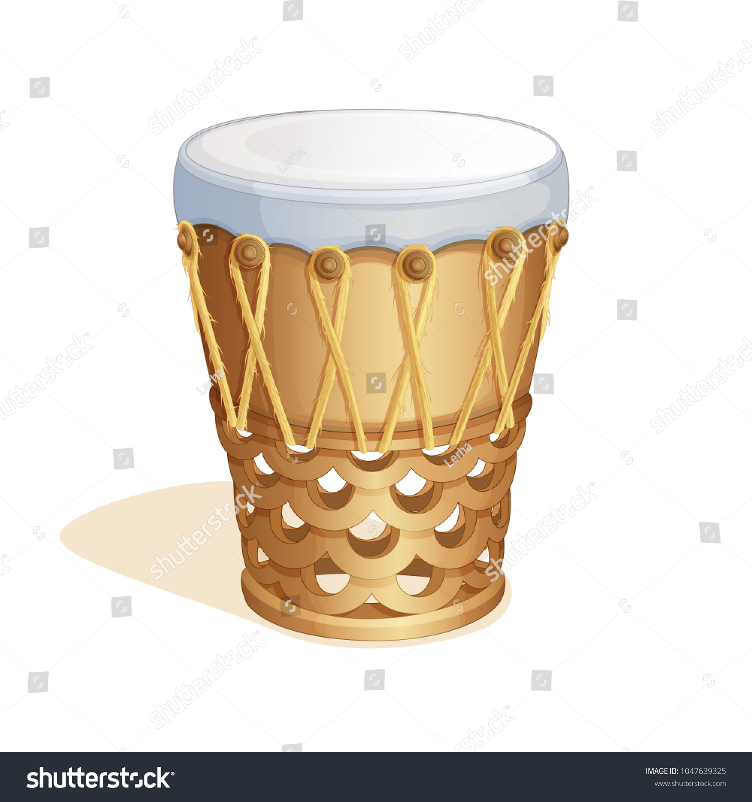 National Hawaiian Drum Pahu Folk Musical Stock Vector (Royalty Free ...