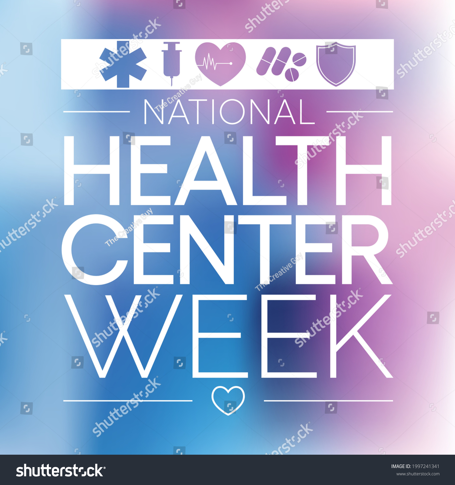 National Health Center Week Observed Every Stock Vector (Royalty Free