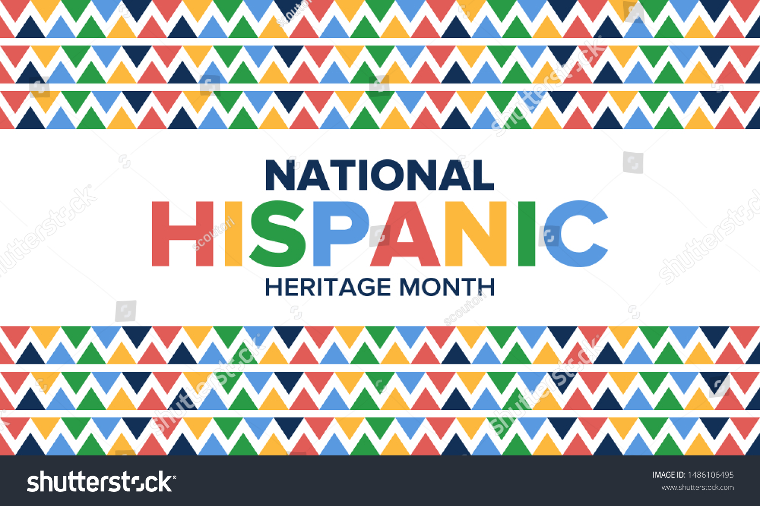 National Hispanic Heritage Month September October Stock Vector ...