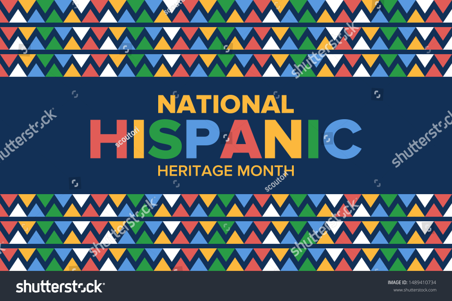 National Hispanic Heritage Month September October Stock Vector ...