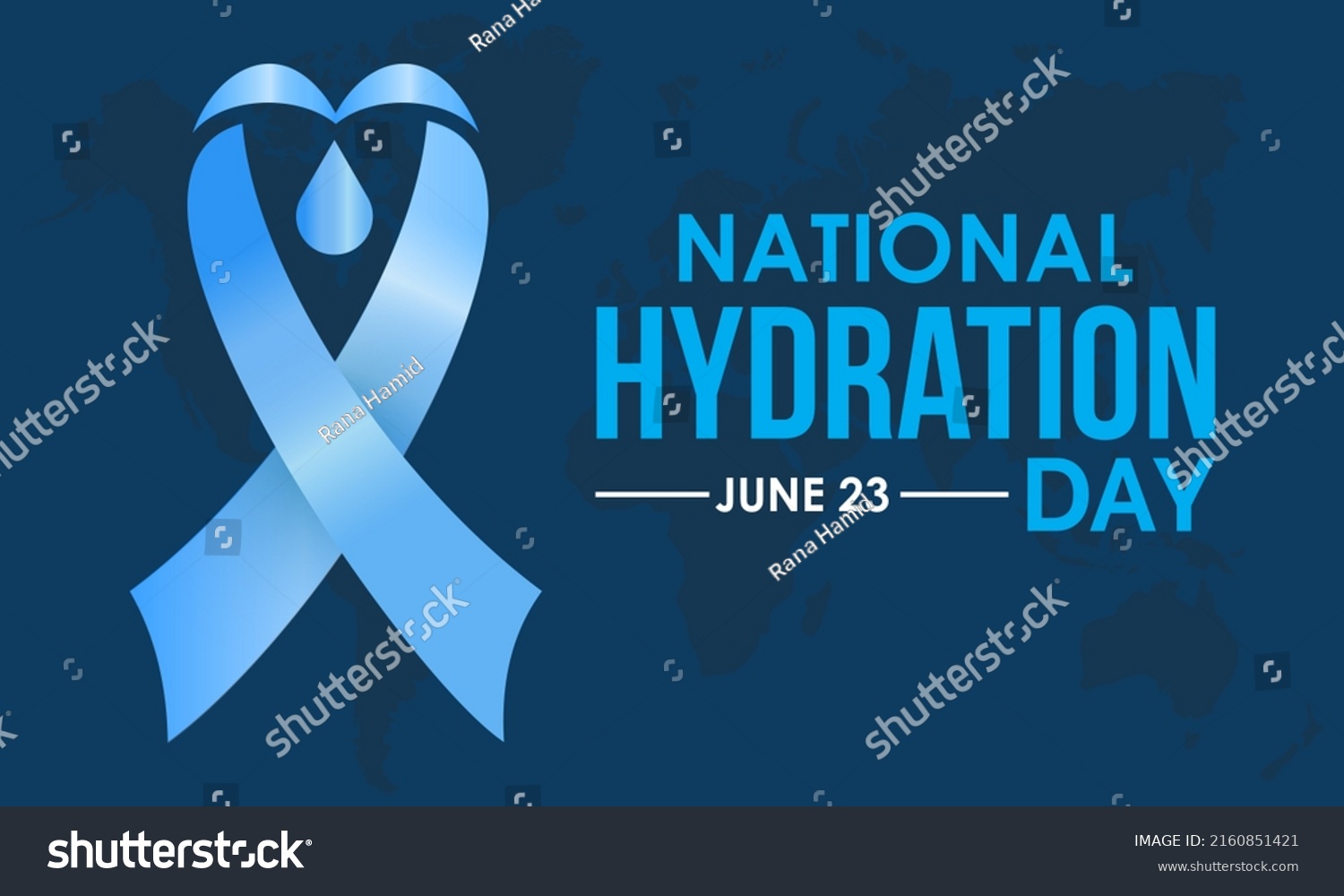 National Hydration Day June 23 Annual Stock Vector (Royalty Free