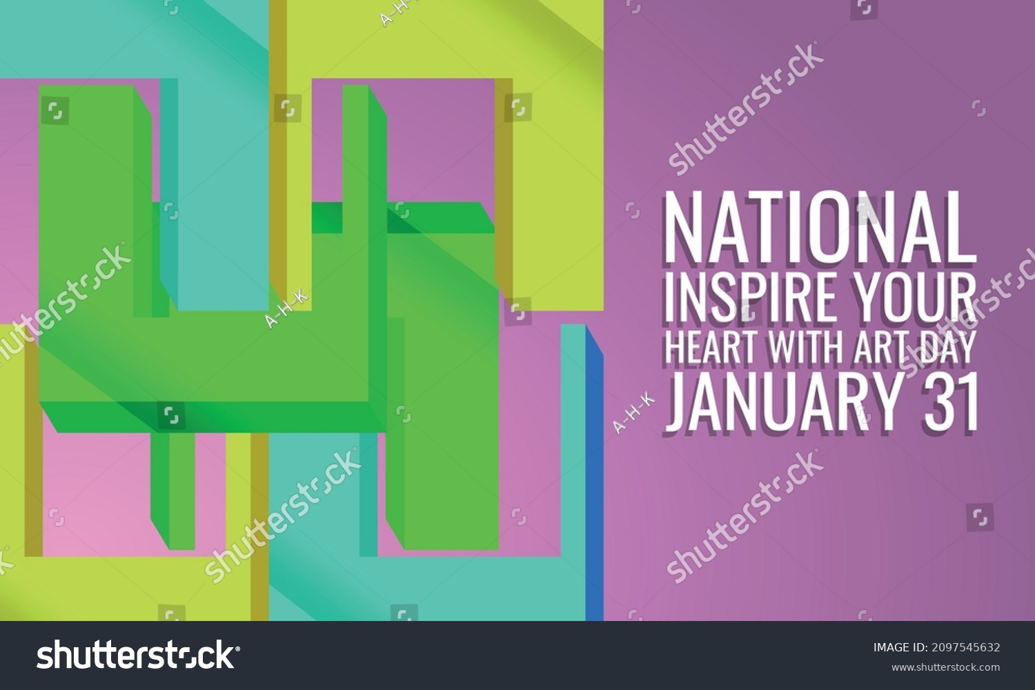 National Inspire Your Heart Art Day Stock Vector (Royalty Free