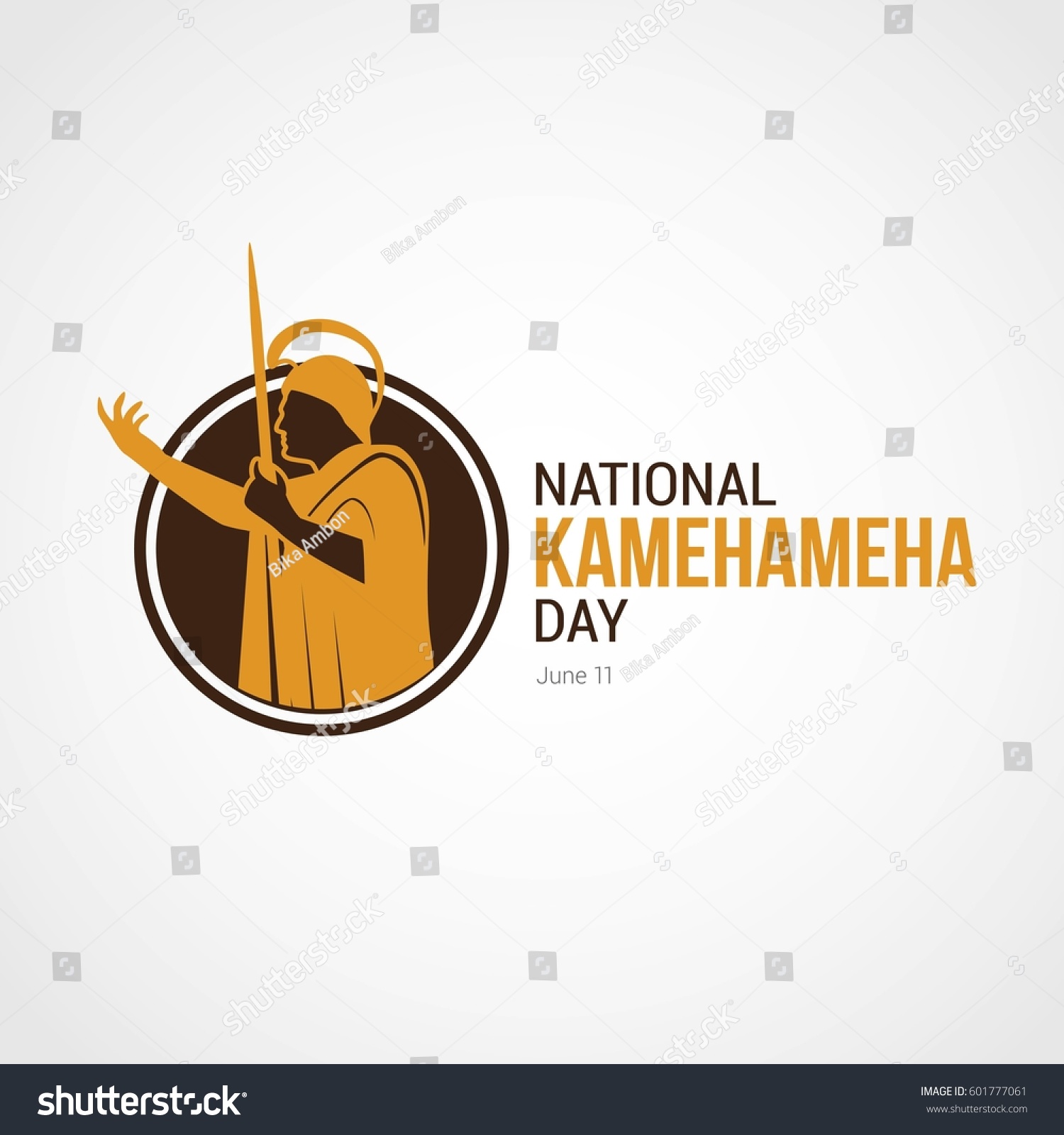 National Kamehameha Day Vector Illustration Suitable Stock Vector