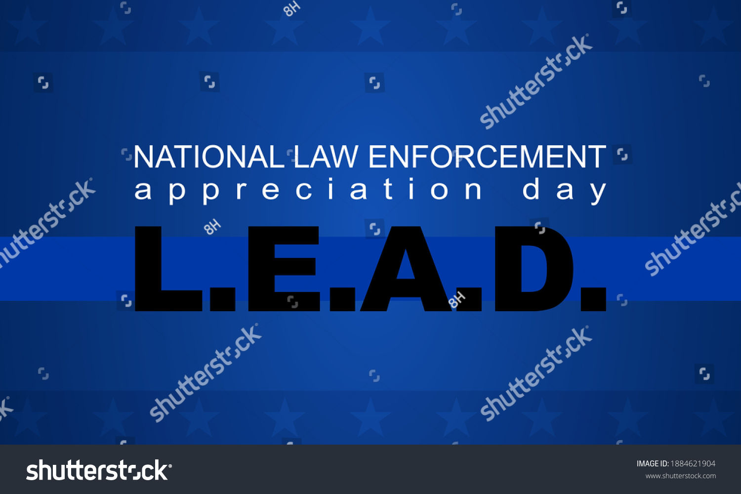 National Law Enforcement Appreciation Day Banner Stock Vector (Royalty ...