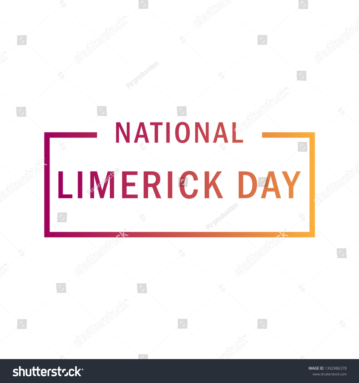 National Limerick Day Vector เวกเตอร์สต็อก (ปลอดค่าลิขสิทธิ์