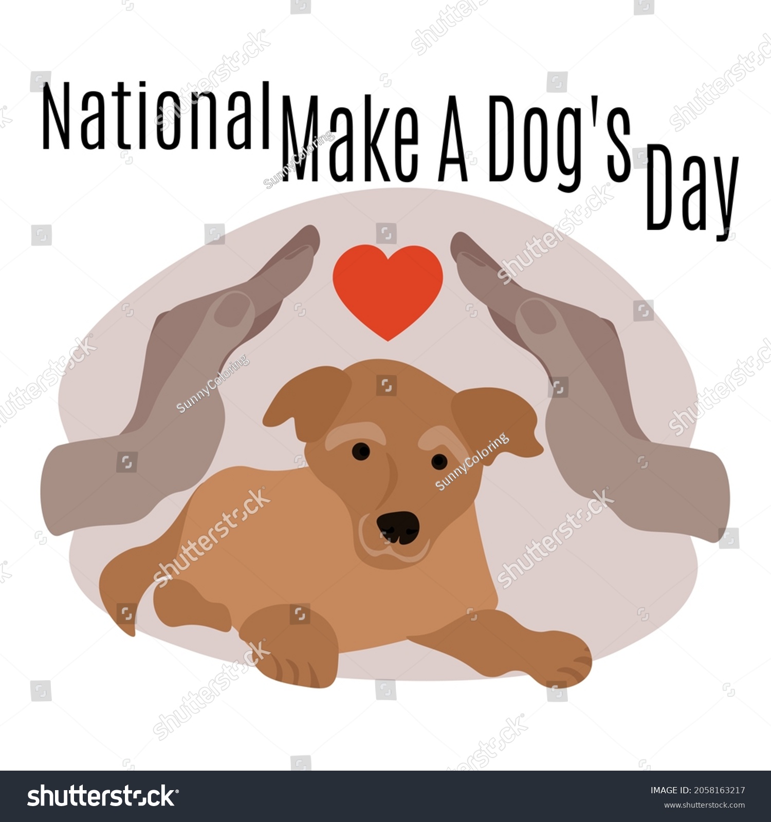 National Make Dogs Day Idea Poster Stock Vector (Royalty Free