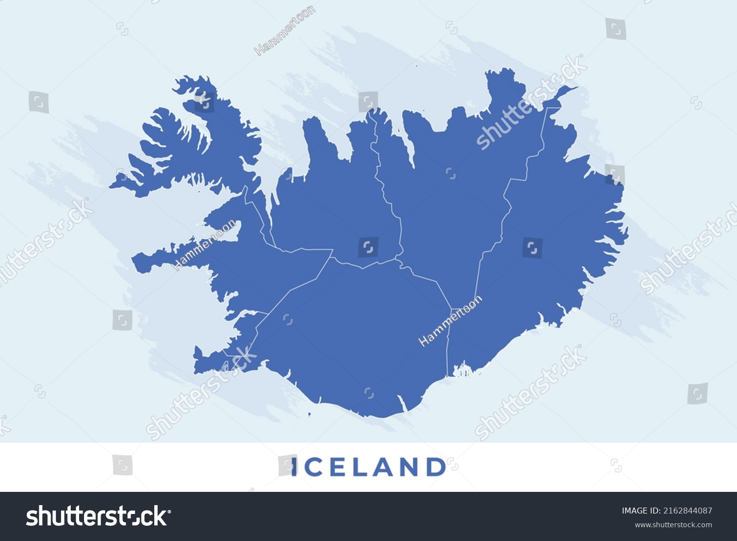 National Map Iceland Iceland Map Vector Stock Vector (Royalty Free ...