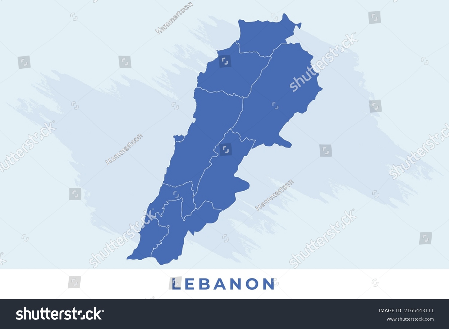 National Map Lebanon Lebanon Map Vector Stock Vector (Royalty Free ...