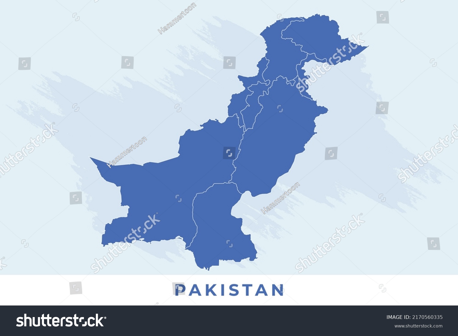 National Map Pakistan Pakistan Map Vector Stock Vector (Royalty Free ...