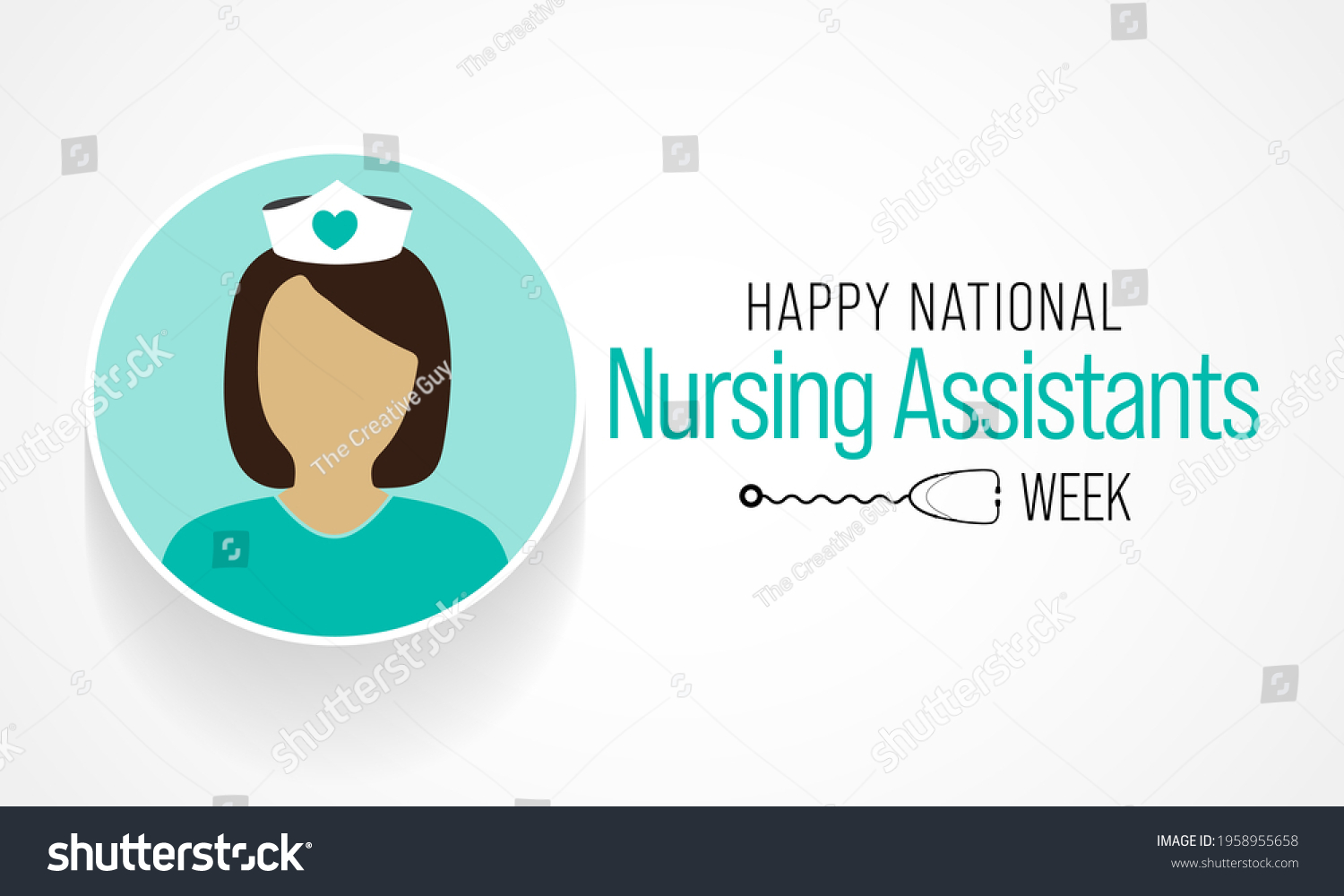 SVG of National Nursing assistants week is observed every year in June, The main role of a CNA is to provide basic care to patients and help them with daily activities. vector illustration. svg