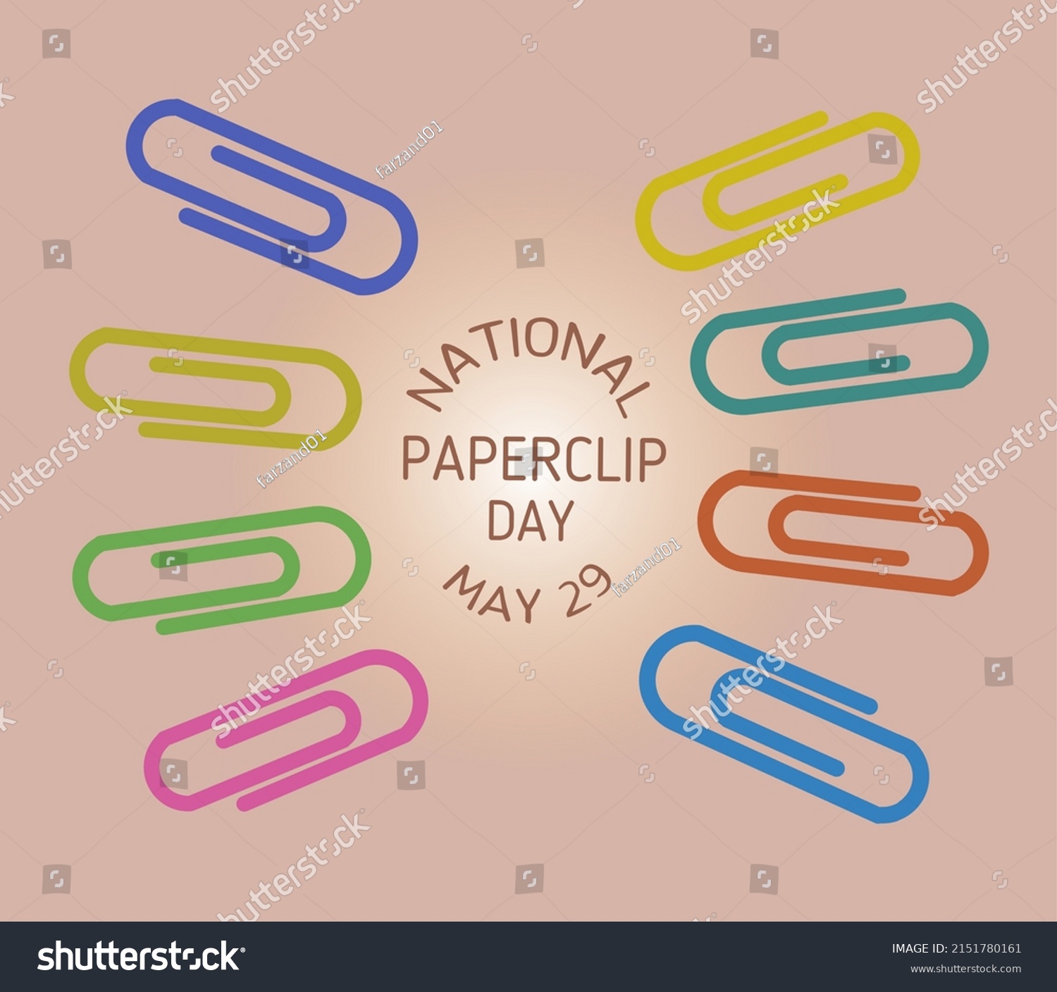 SVG of National paper clip day May 29 vector illustration, suitable for web banner or card svg