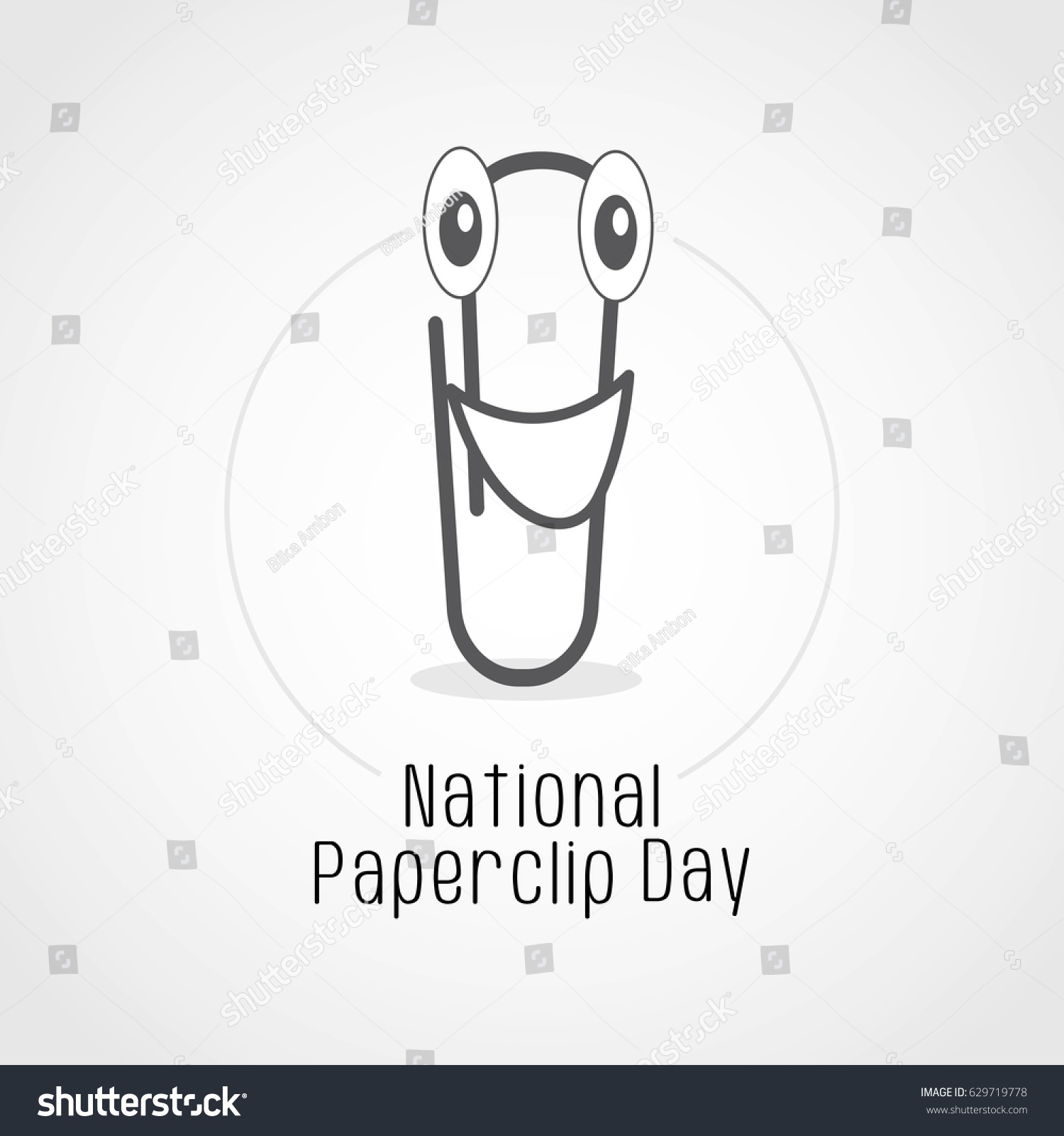 SVG of National Paper Clip Day Vector Illustration. svg