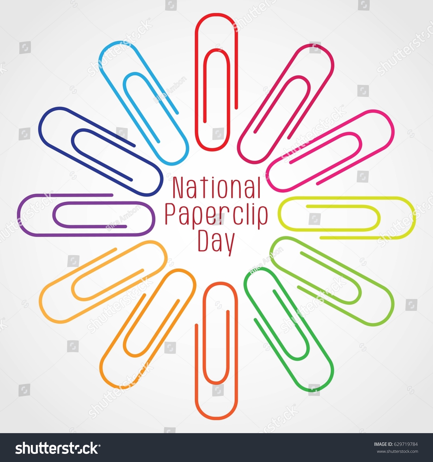 SVG of National Paper Clip Day Vector Illustration. svg