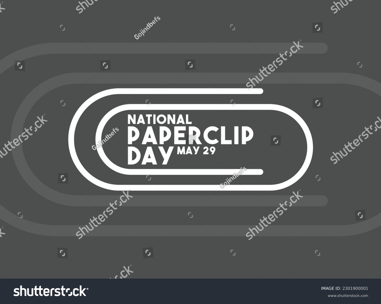 SVG of National Paperclip Day design vector. May 29. Flat design vector. Poster, banner, card, background. Eps 10. svg