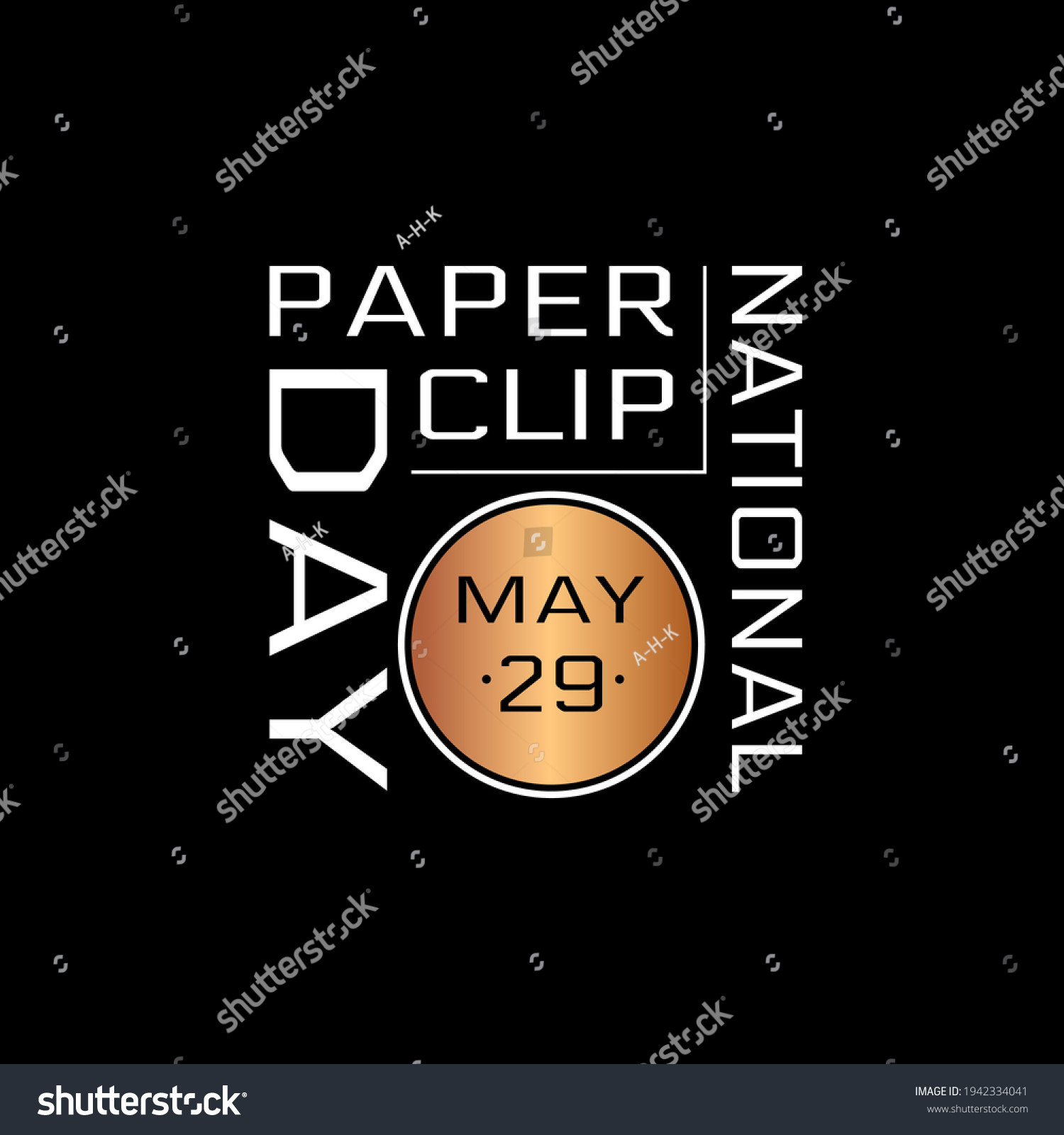 SVG of National Paperclip Day . Geometric design suitable for greeting card poster and banner svg