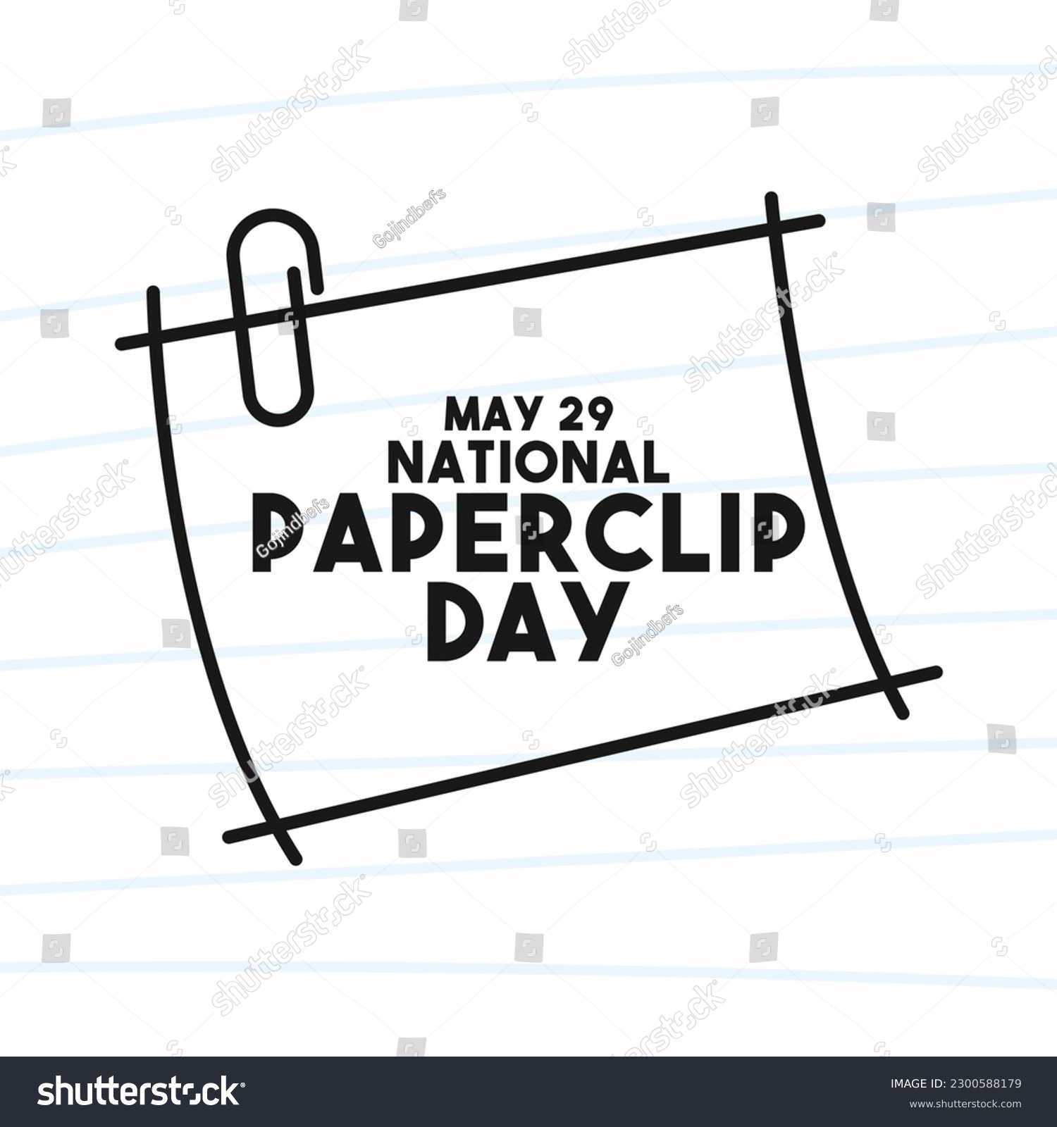 SVG of National Paperclip Day. May 29. Poster, banner, card, background. Eps 10. svg