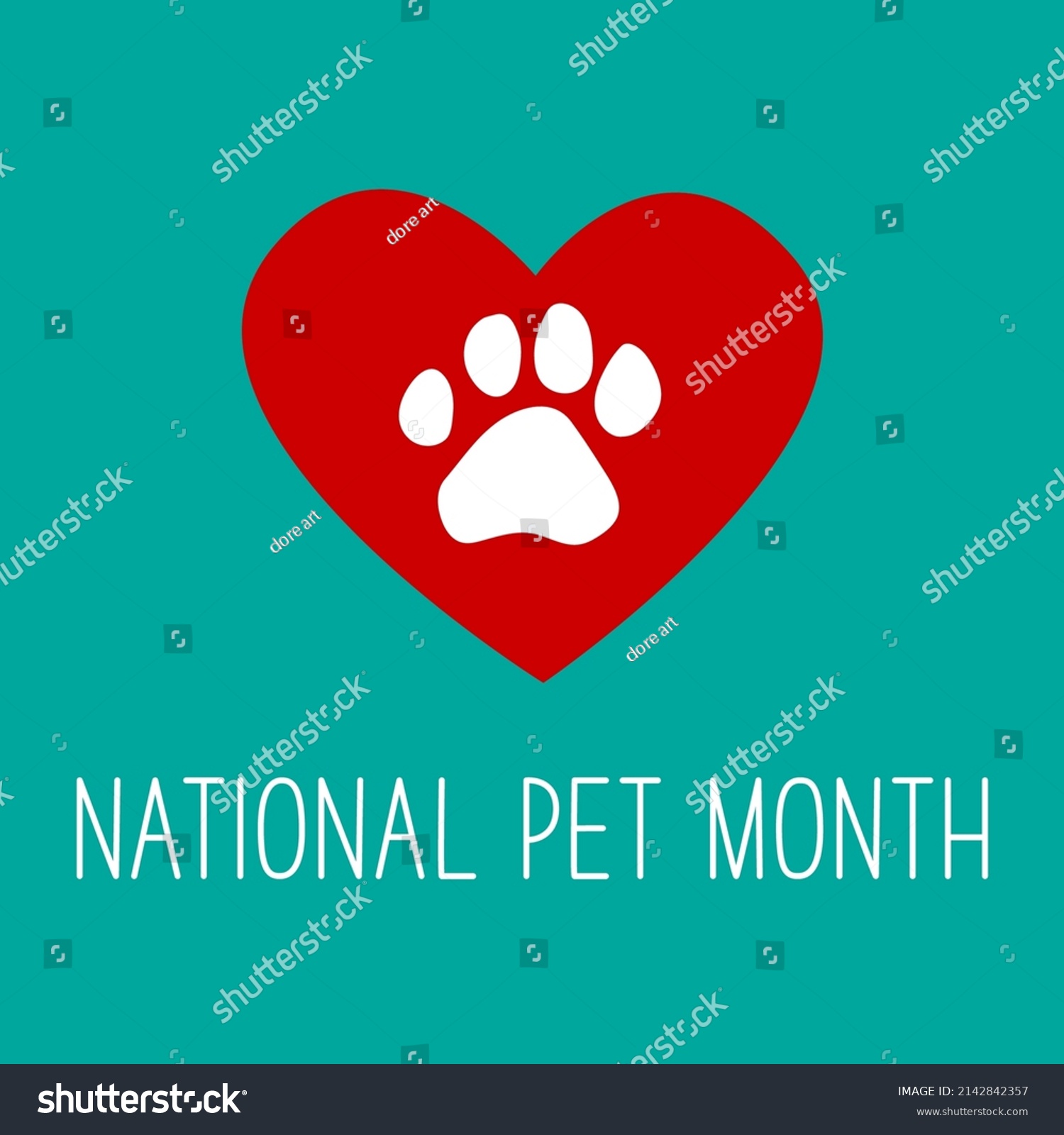 National Pet Month Vector Concept Pet Stock Vector (Royalty Free