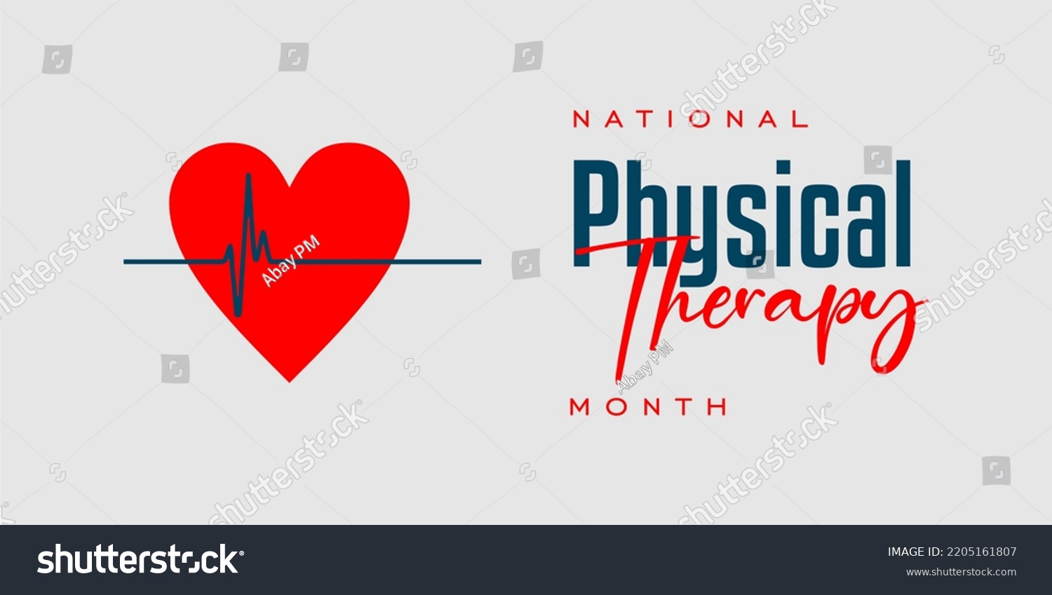 SVG of National Physical Therapy Month. Holiday concept. Template for background, banner, card, poster, t-shirt with text inscription svg