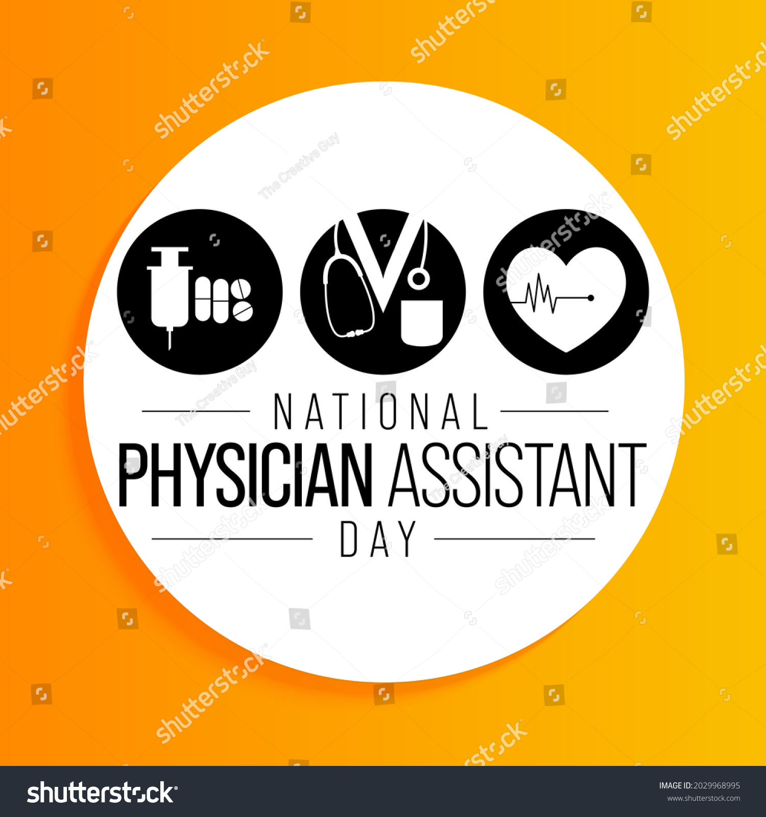 National Physician Assistant Day Observed Every Stock Vector (Royalty