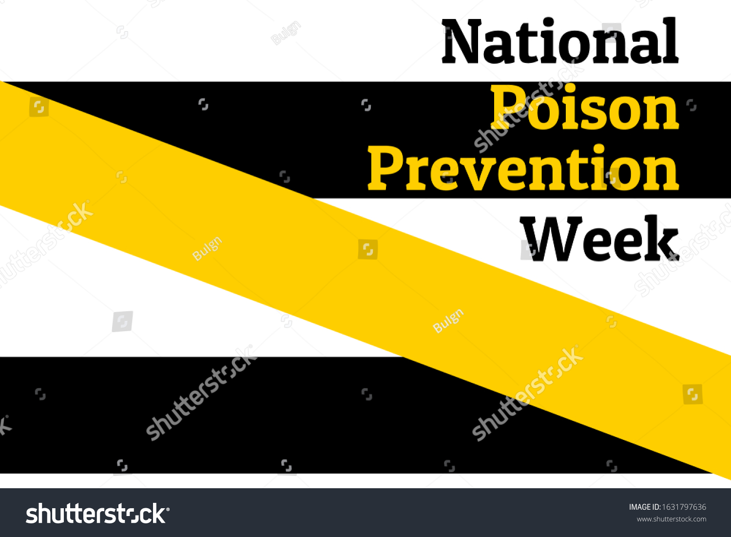 National Poison Prevention Week Concept Template Stock Vector (Royalty