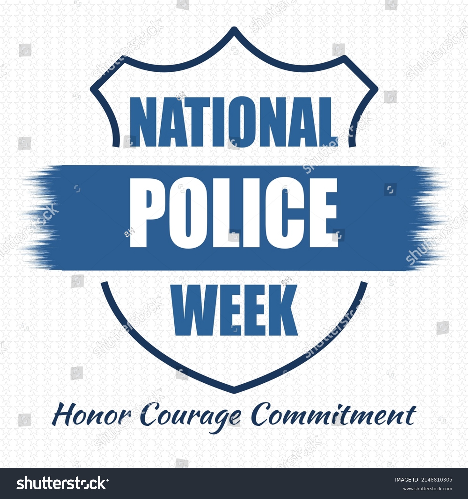 National Police Week Background Blue Line Stock Vector (Royalty Free