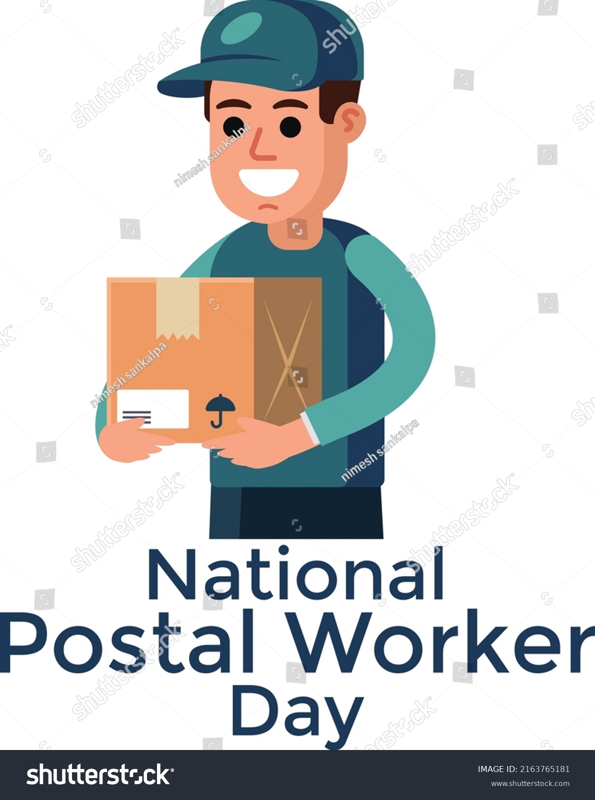 National Postal Worker Day Vector Stock Vector (Royalty Free