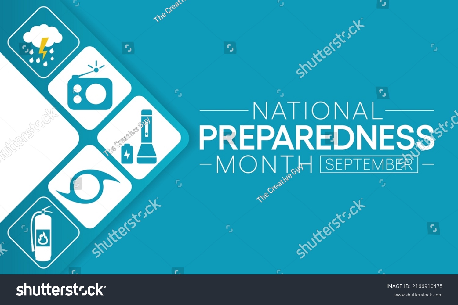 National Preparedness Month Npm Observed Each Stock Vector (Royalty