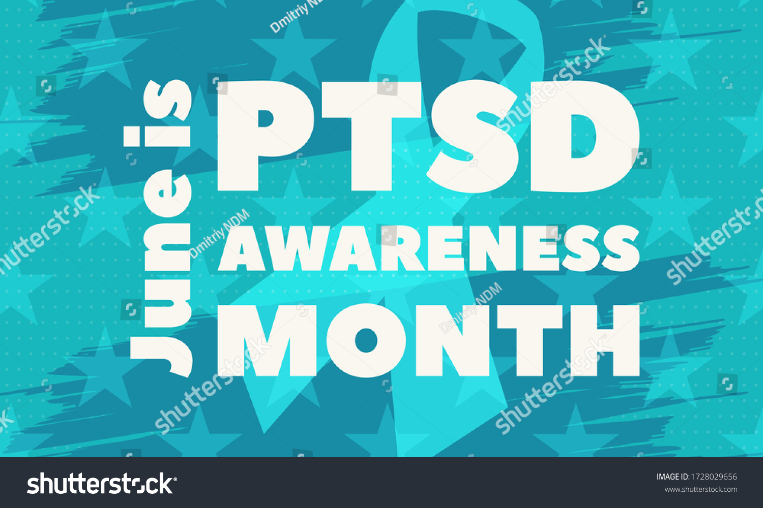 National Ptsd Awareness Month Observed Annually Stock Vector (Royalty