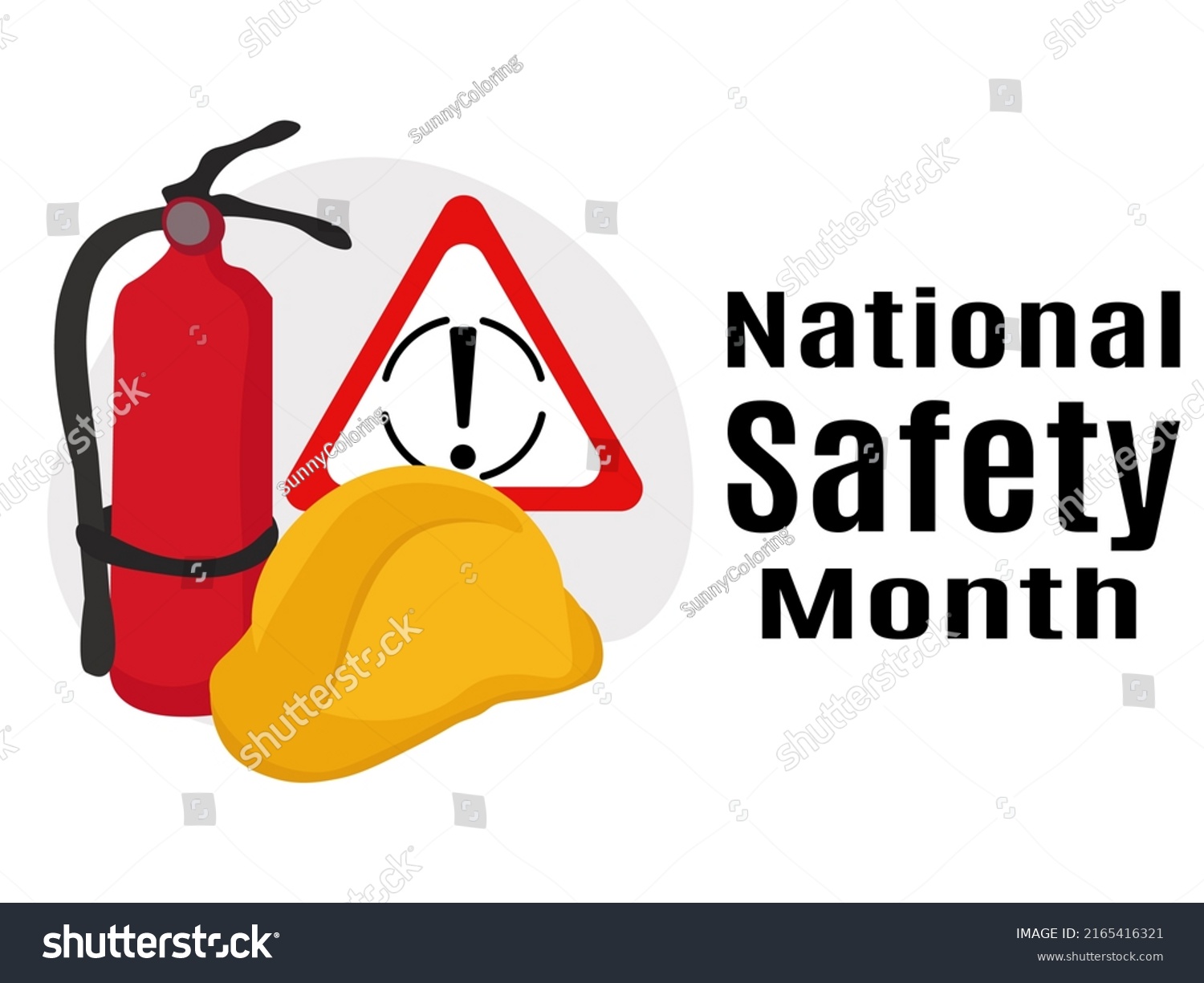 National Safety Month Idea Poster Banner Stock Vector (Royalty Free