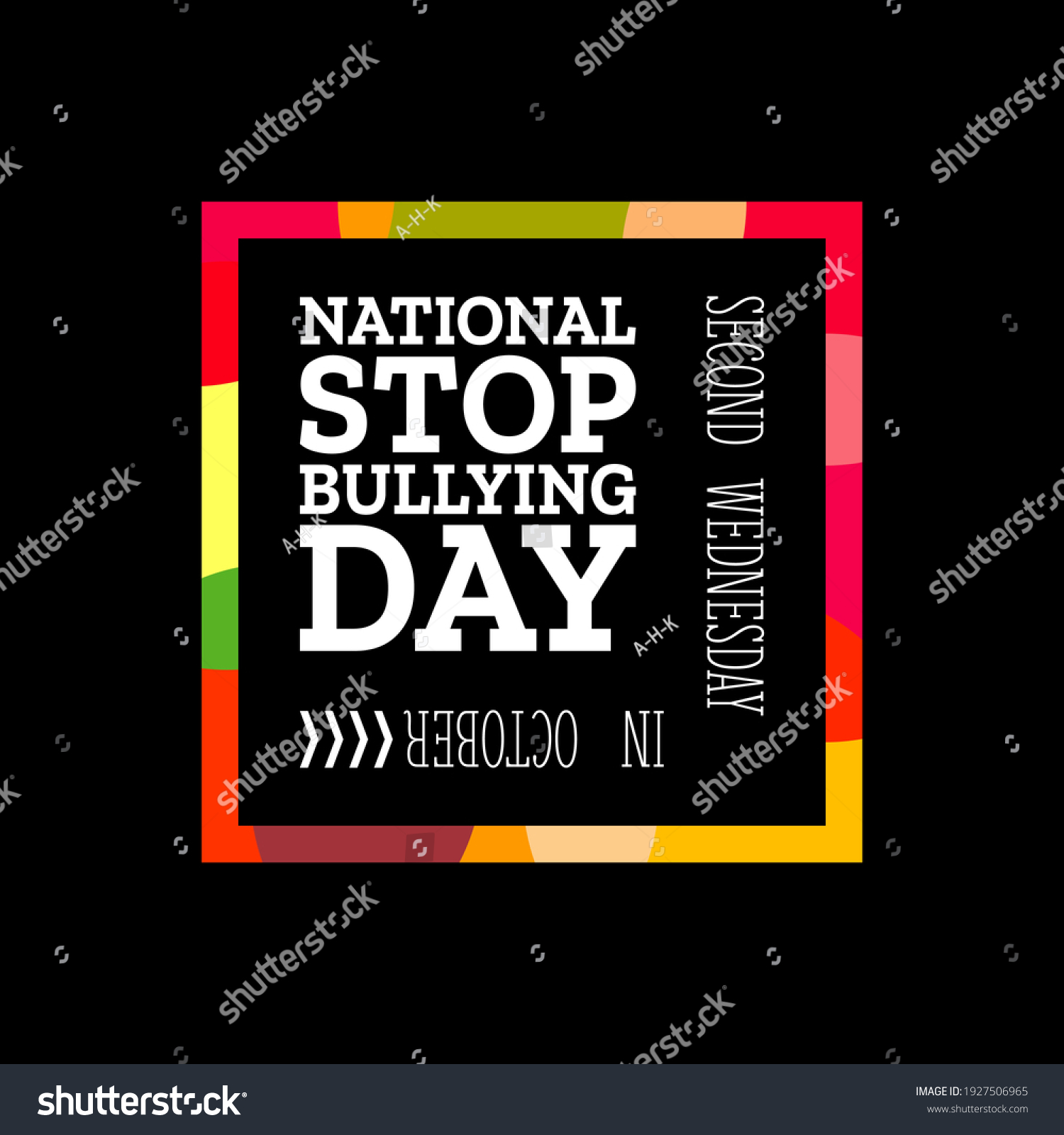 National Stop Bullying Day Suitable Greeting Stock Vector (Royalty Free