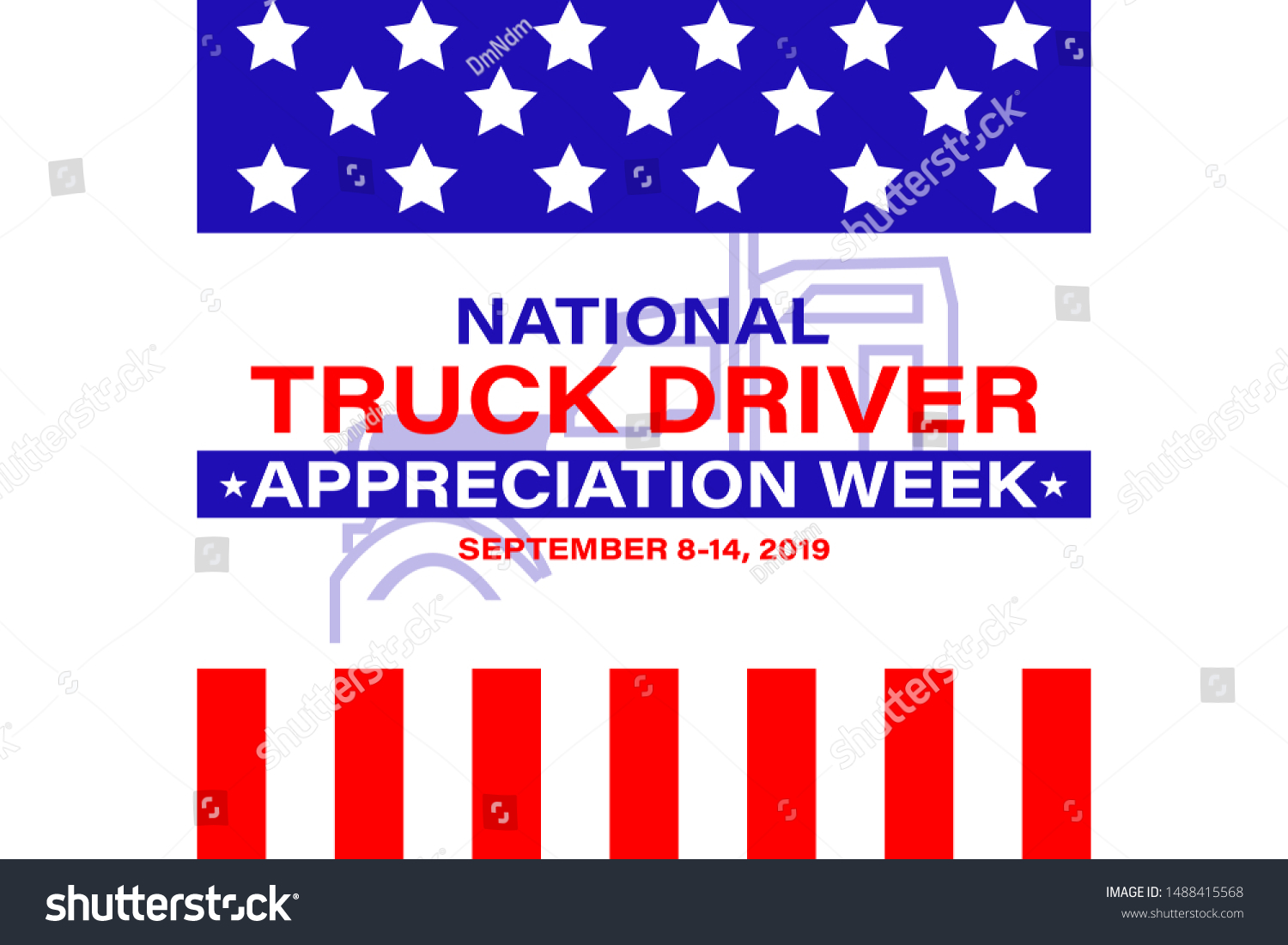 National Truck Driver Appreciation Week Celebrate vector de stock