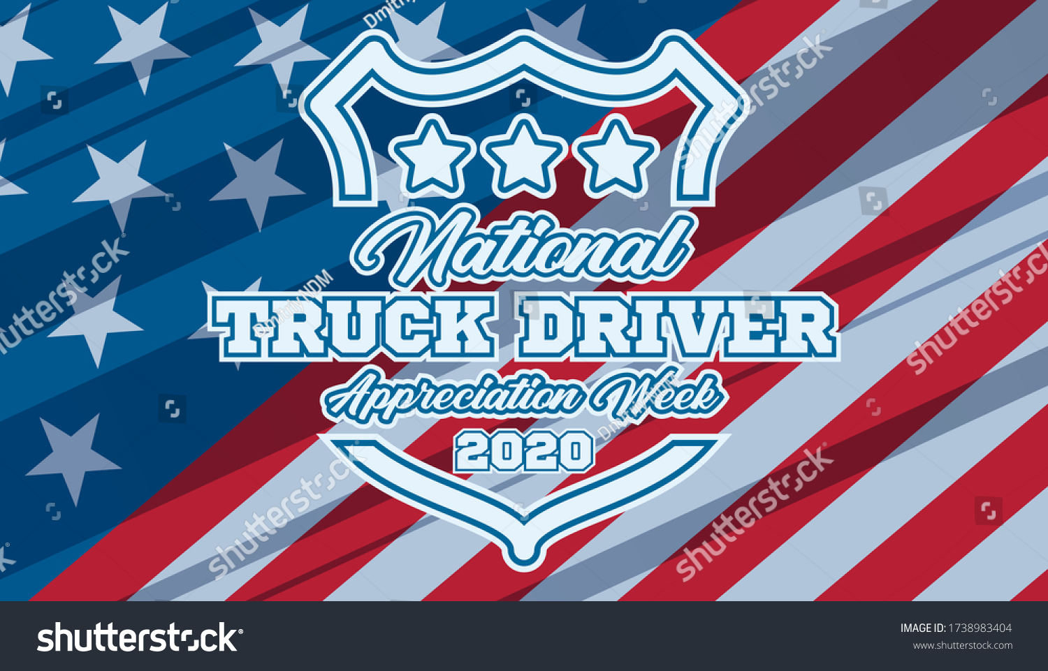 National Truck Driver Appreciation Week Celebrate Stock Vector (Royalty
